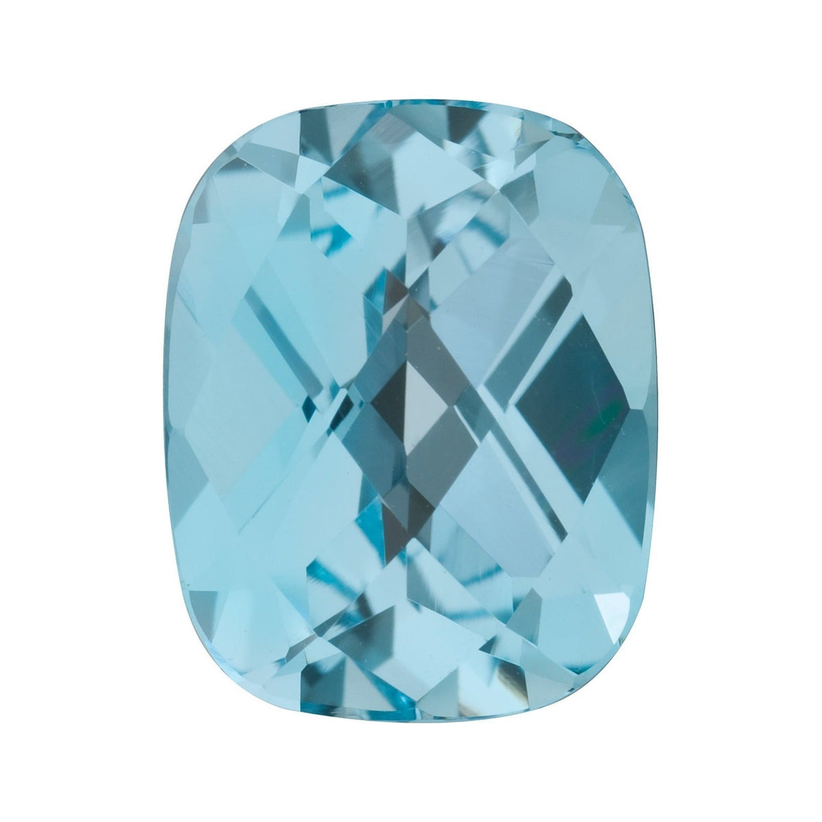 8x6 mm natural sky blue topaz, antique cushion cut | Sapphire Row · cut7