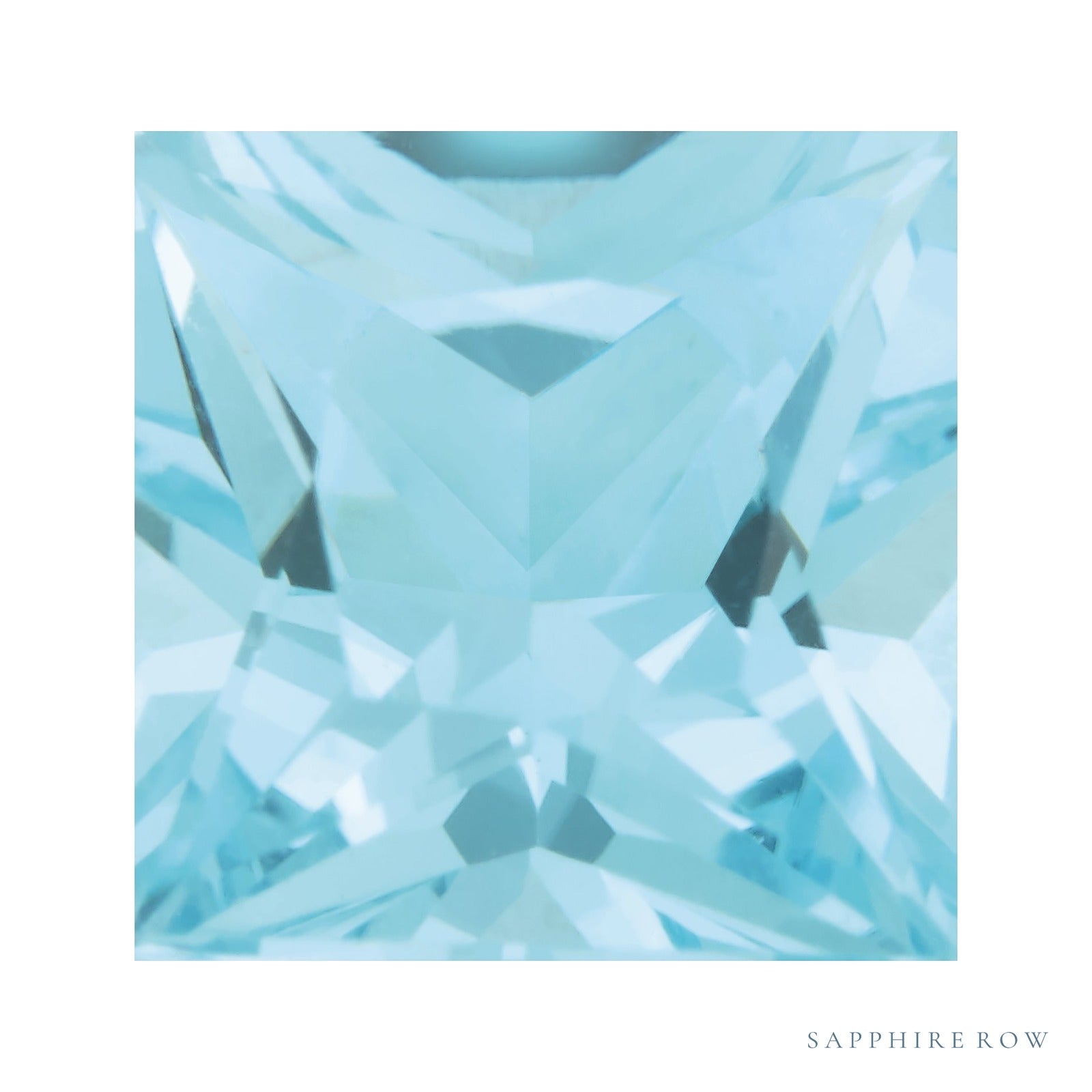 7 mm natural sky blue topaz, square cut | Sapphire Row · cut4