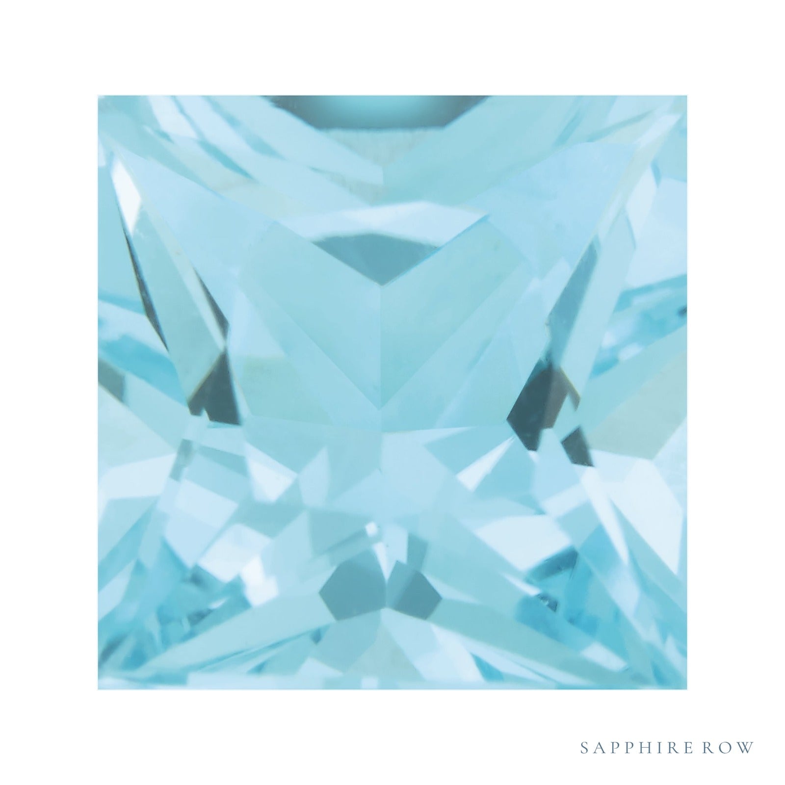 8 mm natural sky blue topaz, square cut | Sapphire Row · cut4