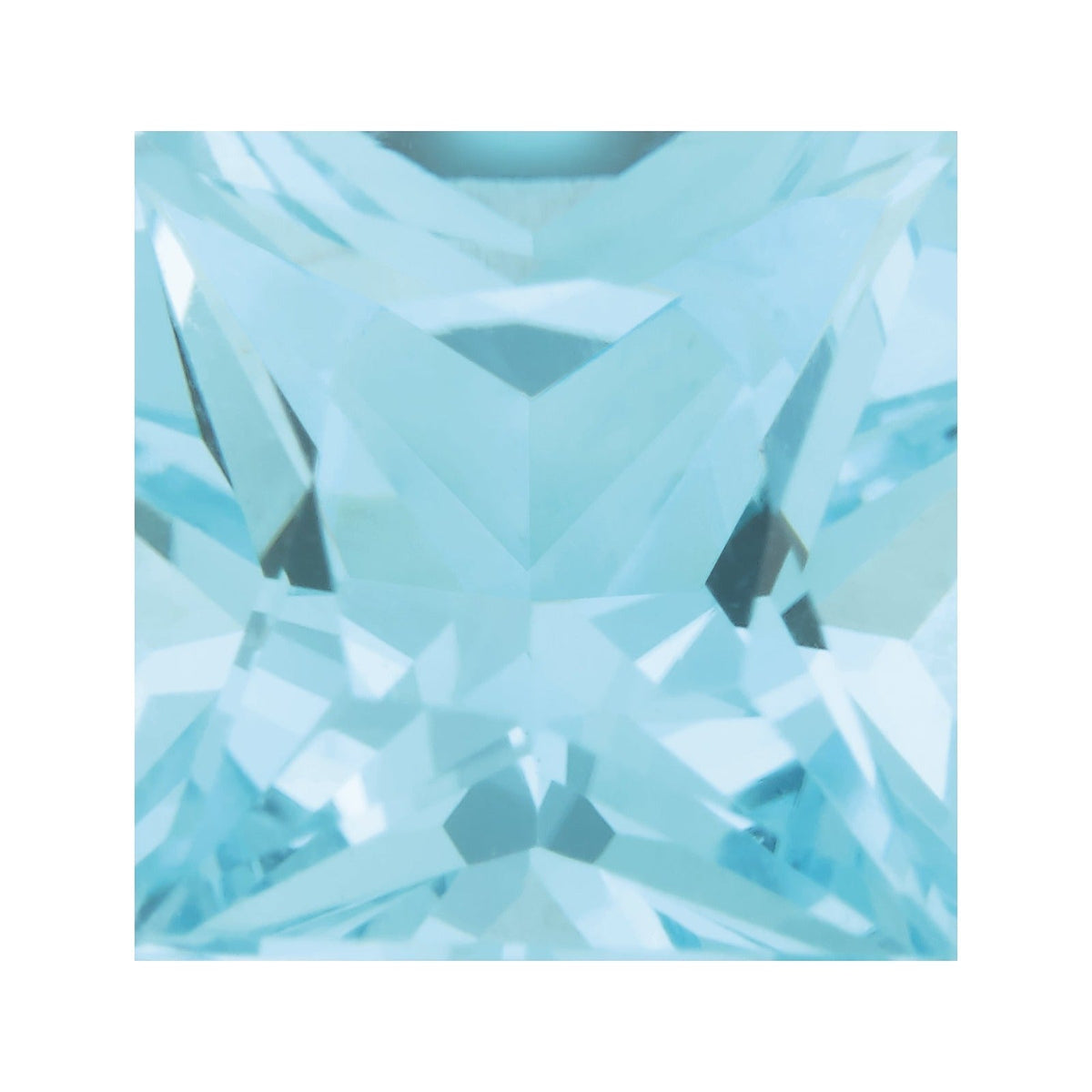 8 mm natural sky blue topaz, square cut | Sapphire Row · cut7