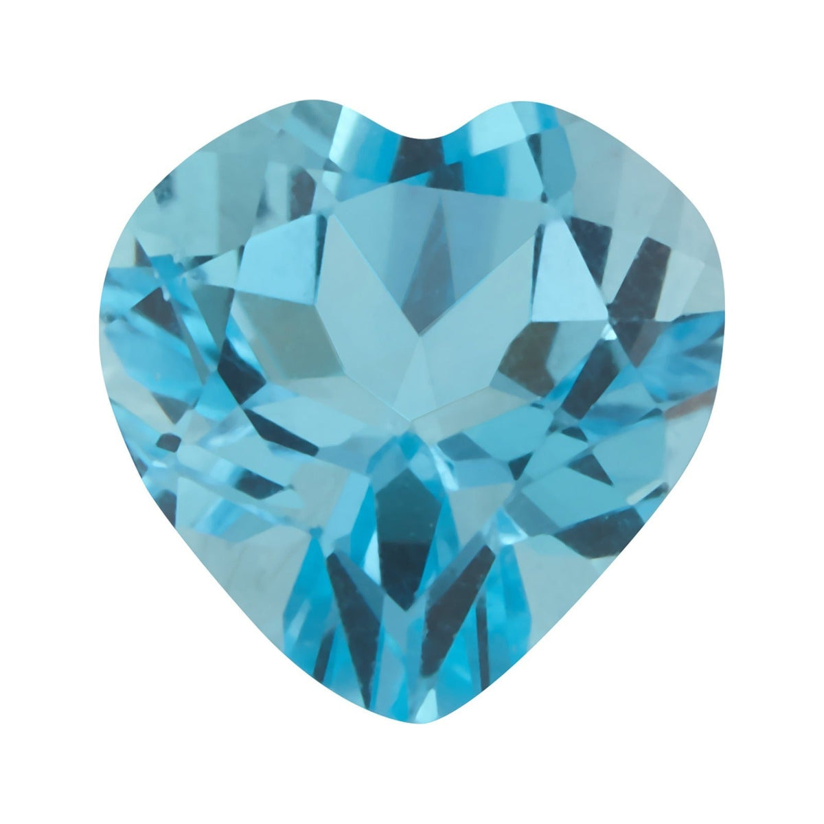 6 mm natural swiss blue topaz, heart cut | Sapphire Row · cut7