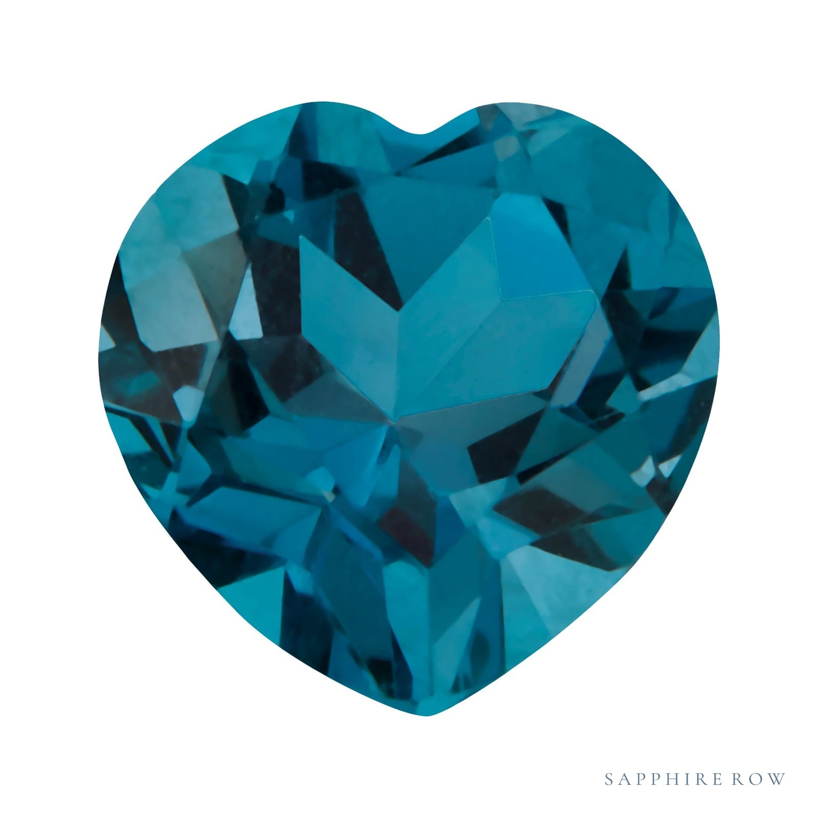 4 mm natural london blue topaz, heart cut | Sapphire Row · cut4