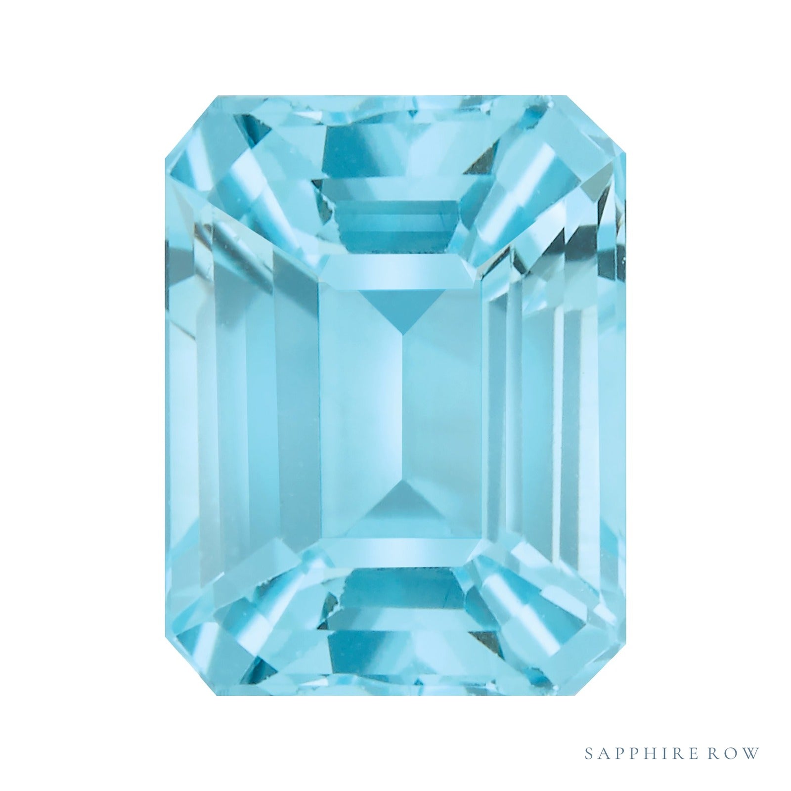 6x4 mm natural sky blue topaz, emerald cut | Sapphire Row · cut4