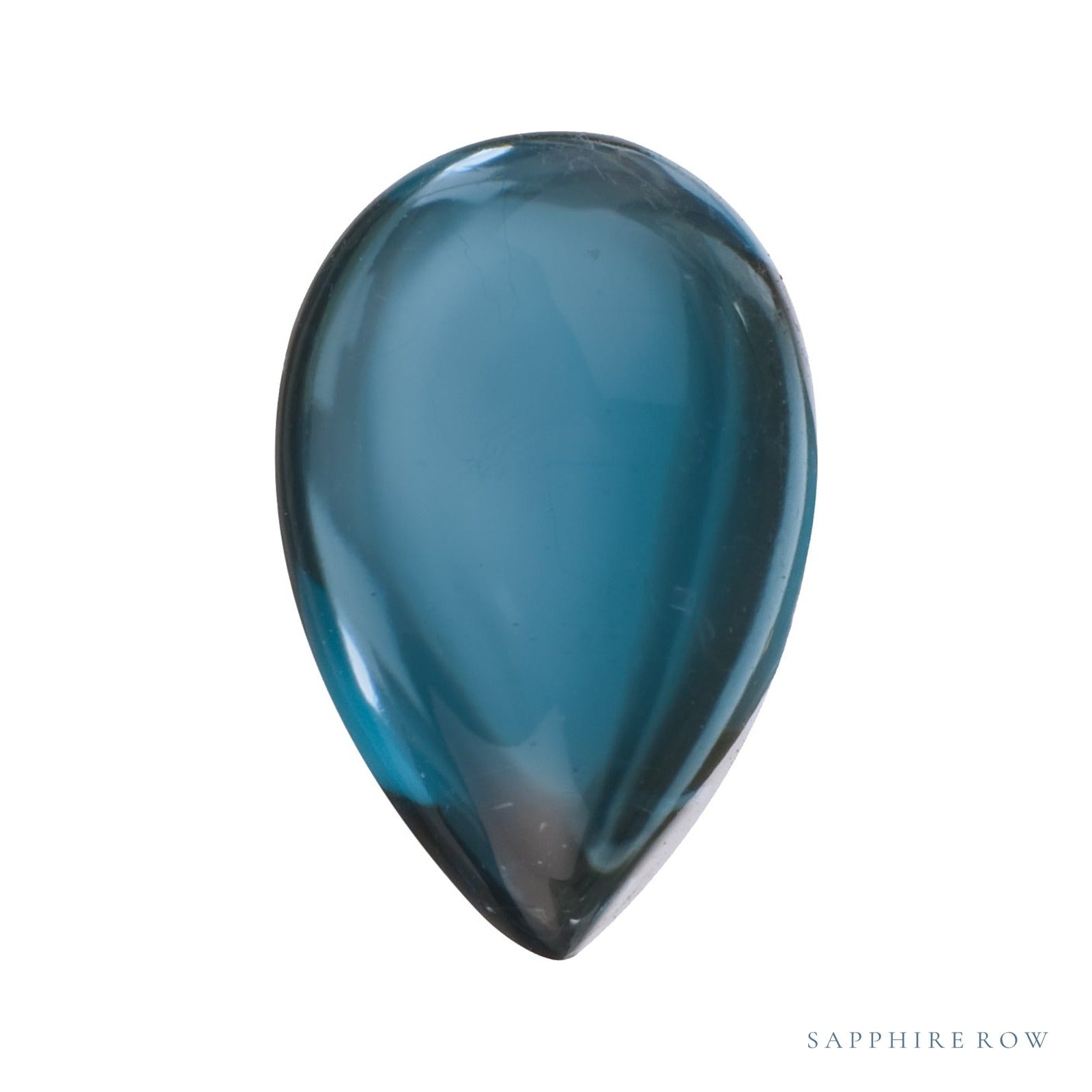 8x6 mm natural london blue topaz, pear cut | Sapphire Row · cut4