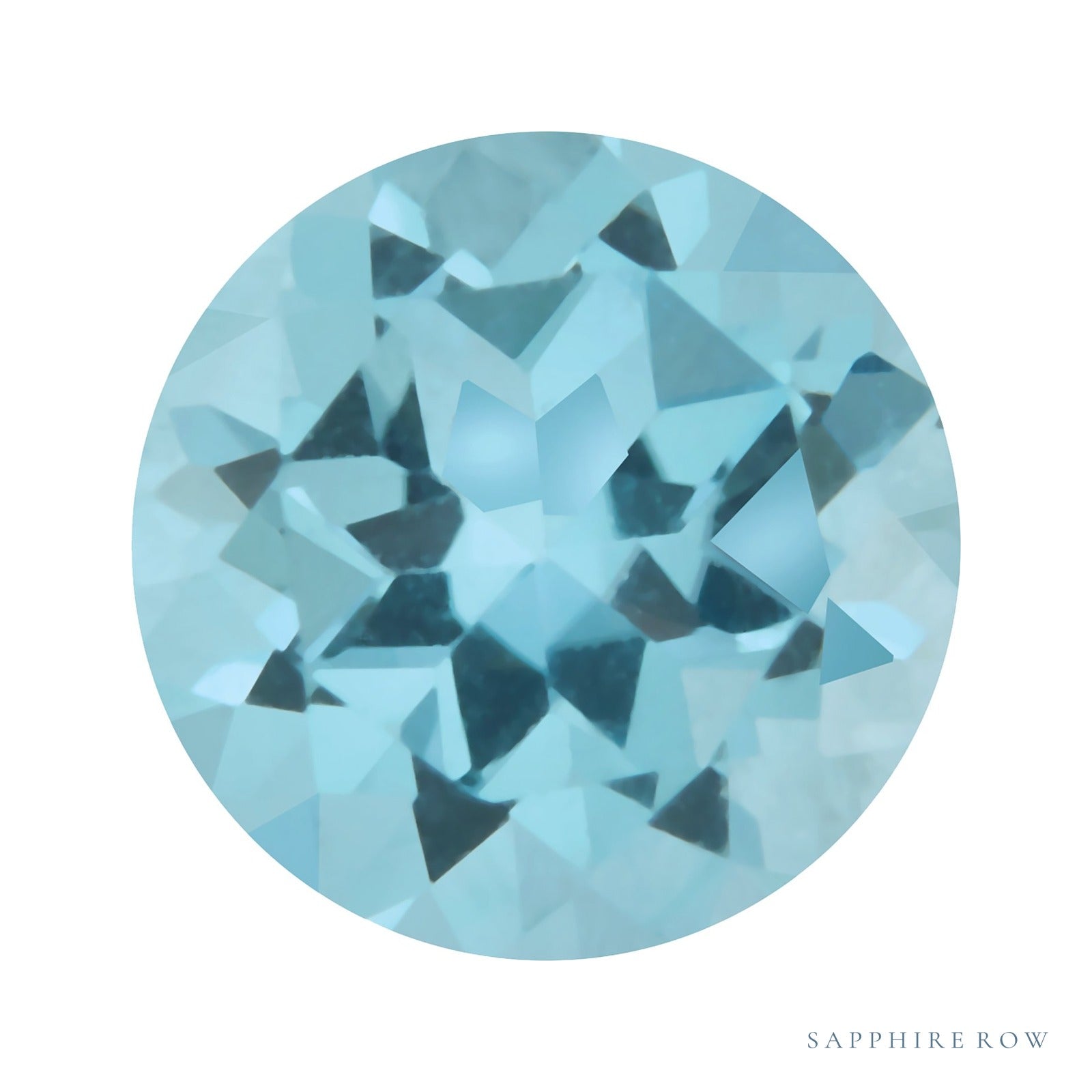 7 mm natural sky blue topaz, round cut | Sapphire Row · cut4