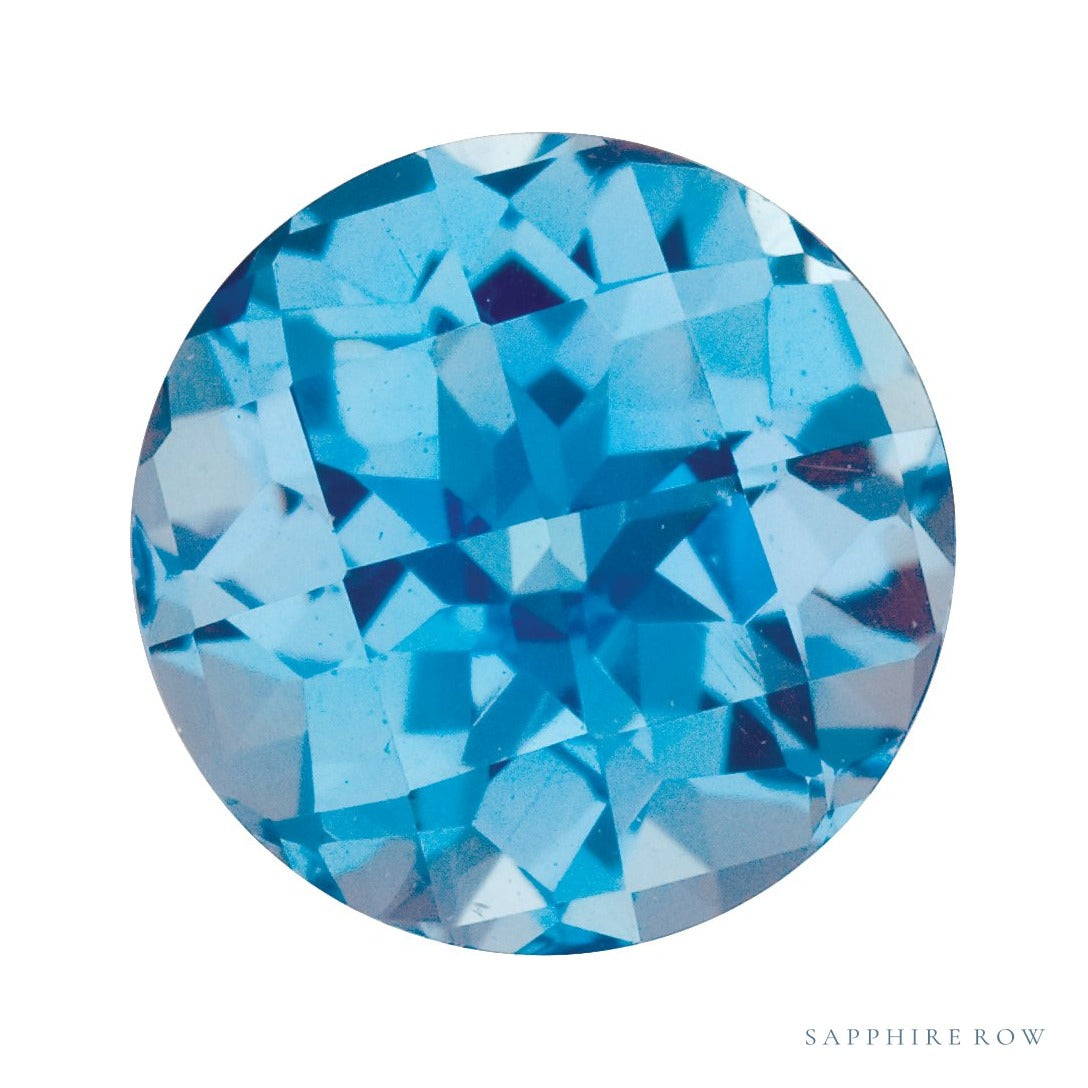 7 mm natural swiss blue topaz, round cut | Sapphire Row · cut6