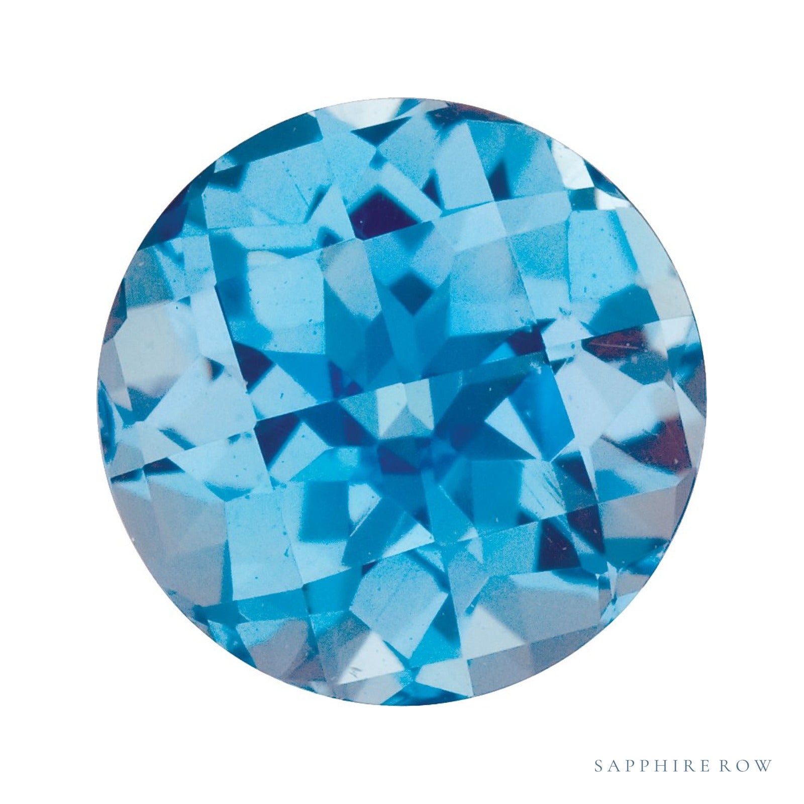 7 mm natural swiss blue topaz, round cut | Sapphire Row · cut4