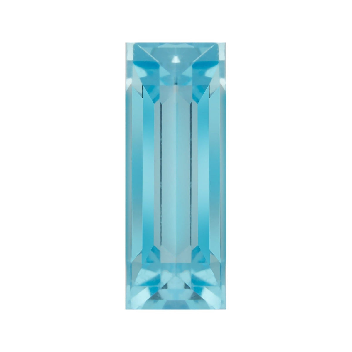6x3 mm natural swiss blue topaz, straight baguette cut | Sapphire Row · cut7