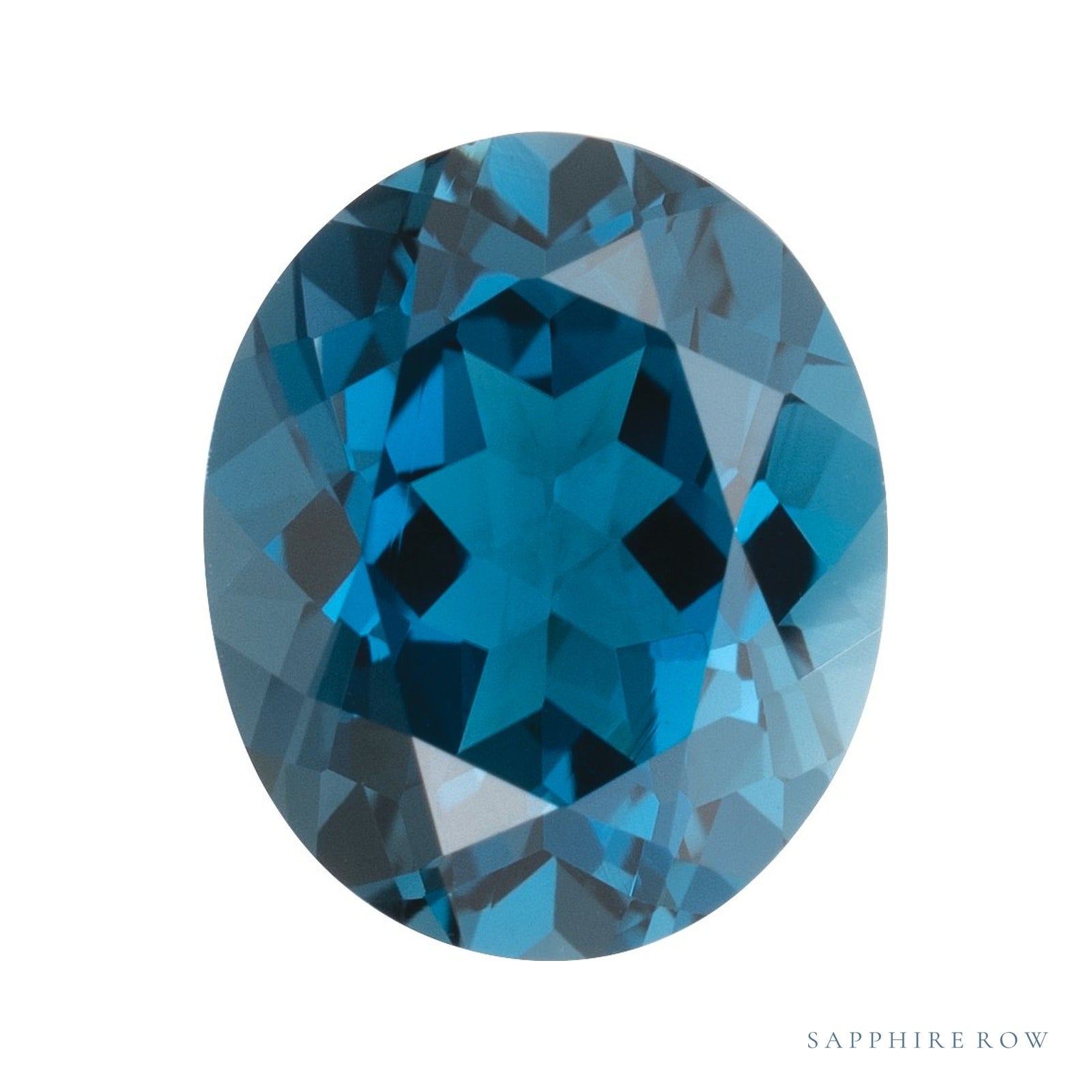 8x6 mm natural london blue topaz, oval cut | Sapphire Row · cut4