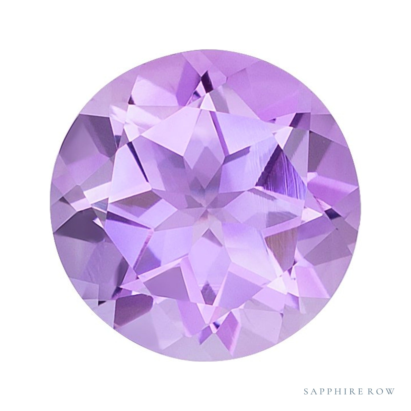 7 mm natural purple amethyst, round cut | Sapphire Row · cut4