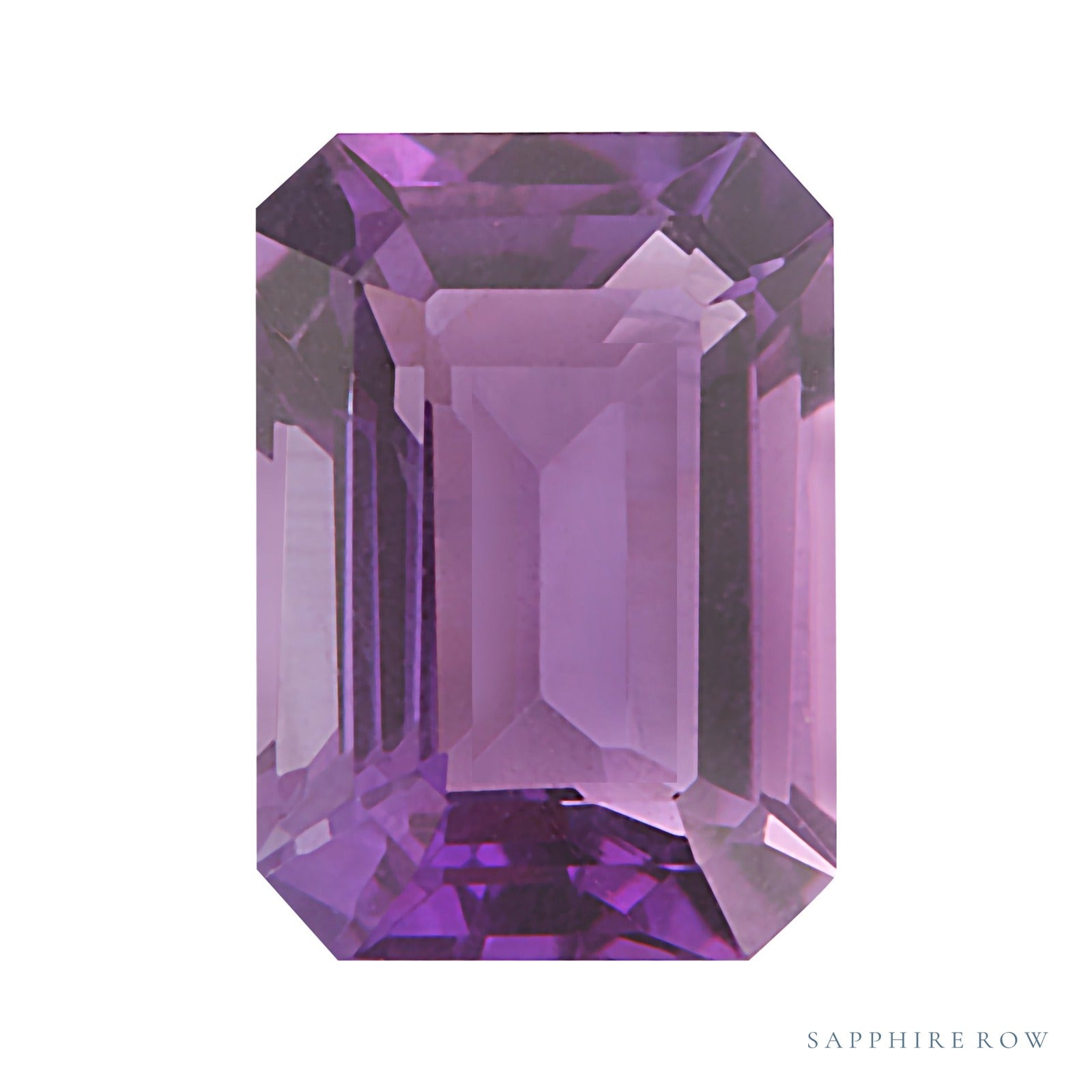 6x4 mm natural purple amethyst, emerald cut | Sapphire Row · cut4