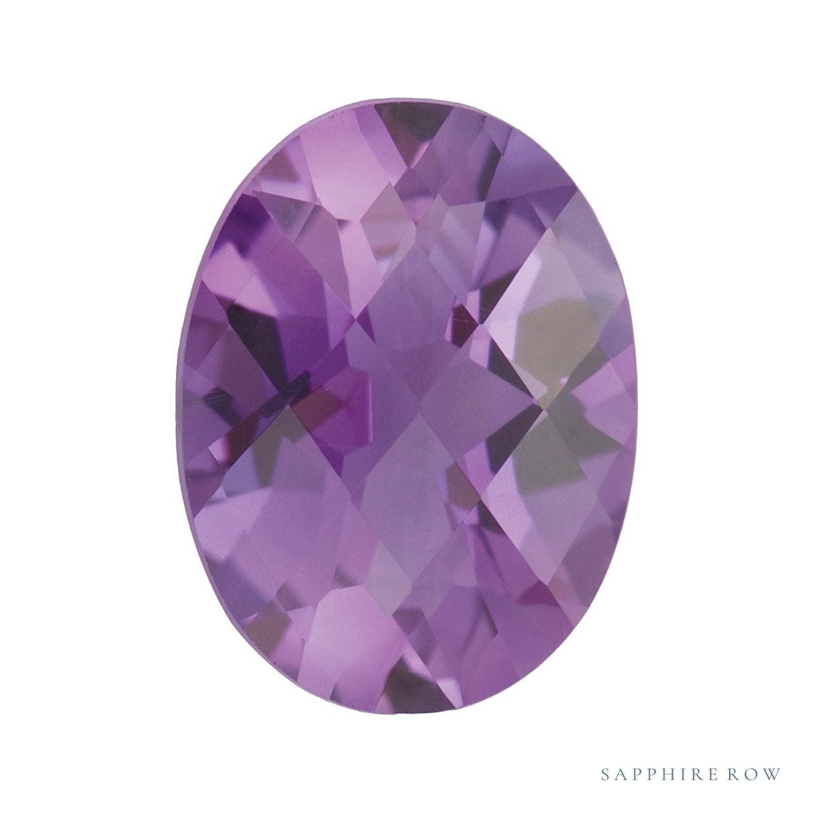 9x7 mm natural purple amethyst, oval cut | Sapphire Row · cut4