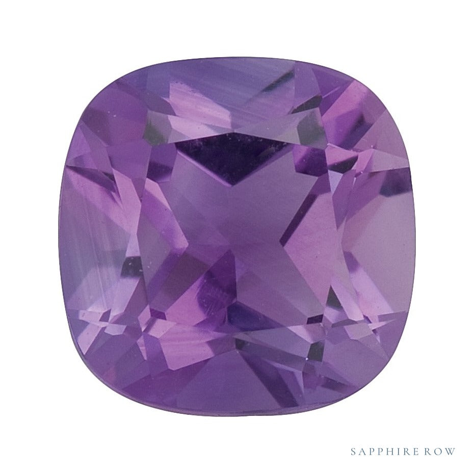 6 mm natural purple amethyst, cushion cut | Sapphire Row · cut6