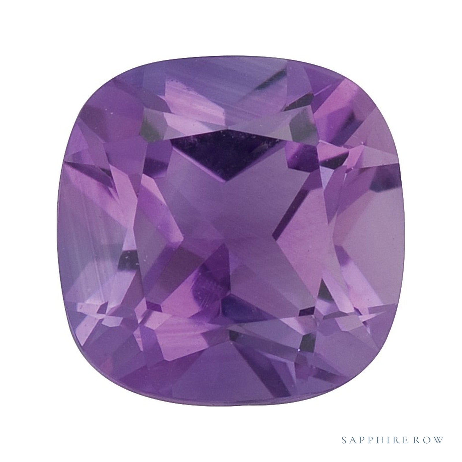 6 mm natural purple amethyst, cushion cut | Sapphire Row · cut4
