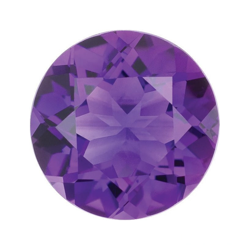 5.5 mm natural purple amethyst, round cut | Sapphire Row · cut7