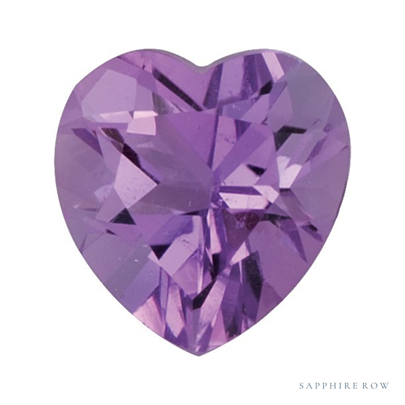 8 mm natural purple amethyst, heart cut | Sapphire Row · cut4