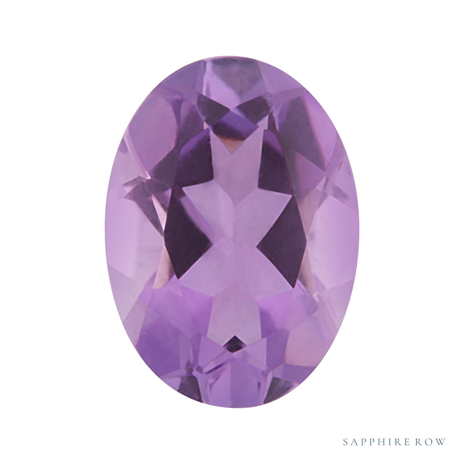 10x8 mm natural purple amethyst, oval cut | Sapphire Row · cut4