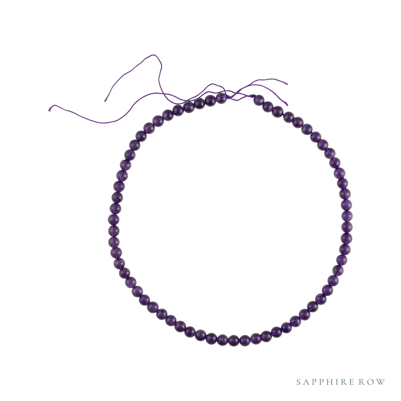 6 mm natural purple amethyst, round cut | Sapphire Row · cut4