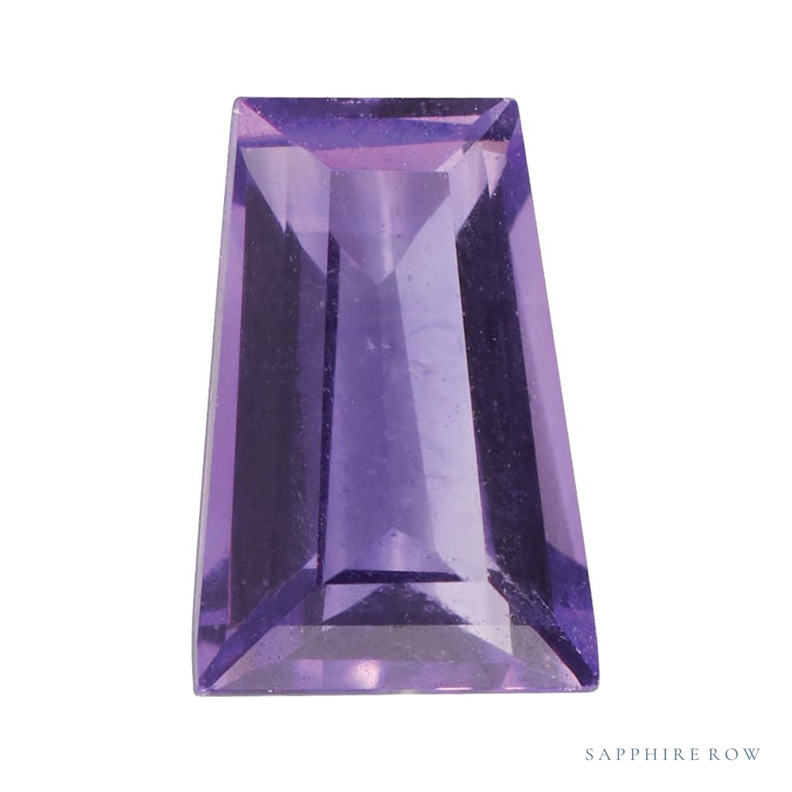 4x3 mm natural purple amethyst, tapered baguette cut | Sapphire Row · cut4