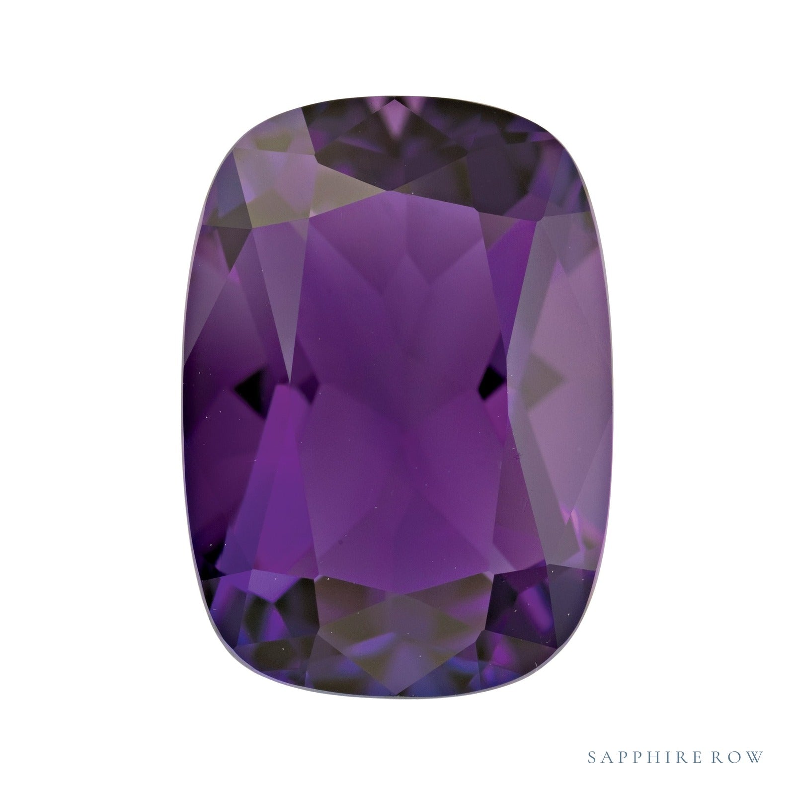 8x6 mm natural purple amethyst, antique cushion cut | Sapphire Row · cut4