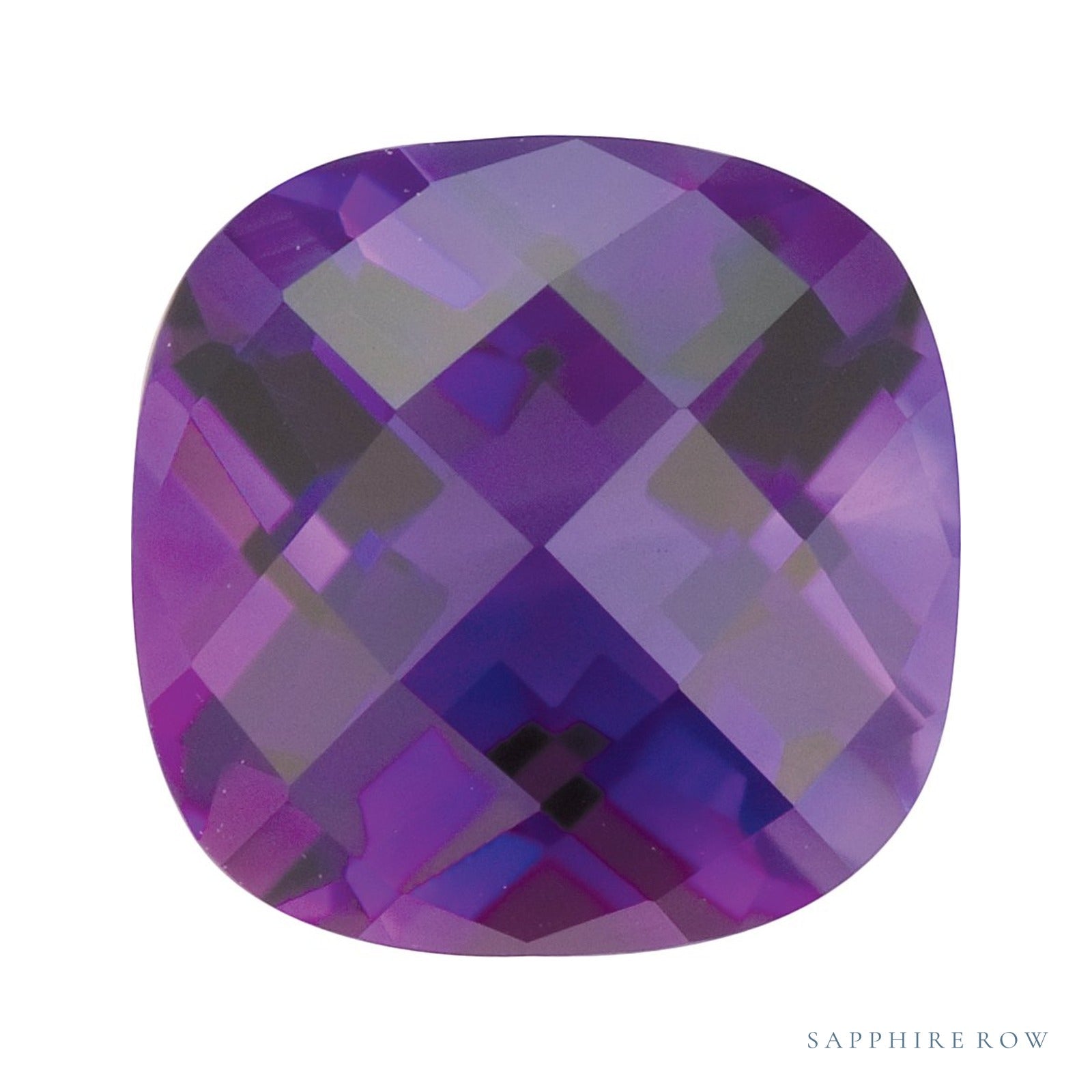 6 mm natural purple amethyst, cushion cut | Sapphire Row · cut4