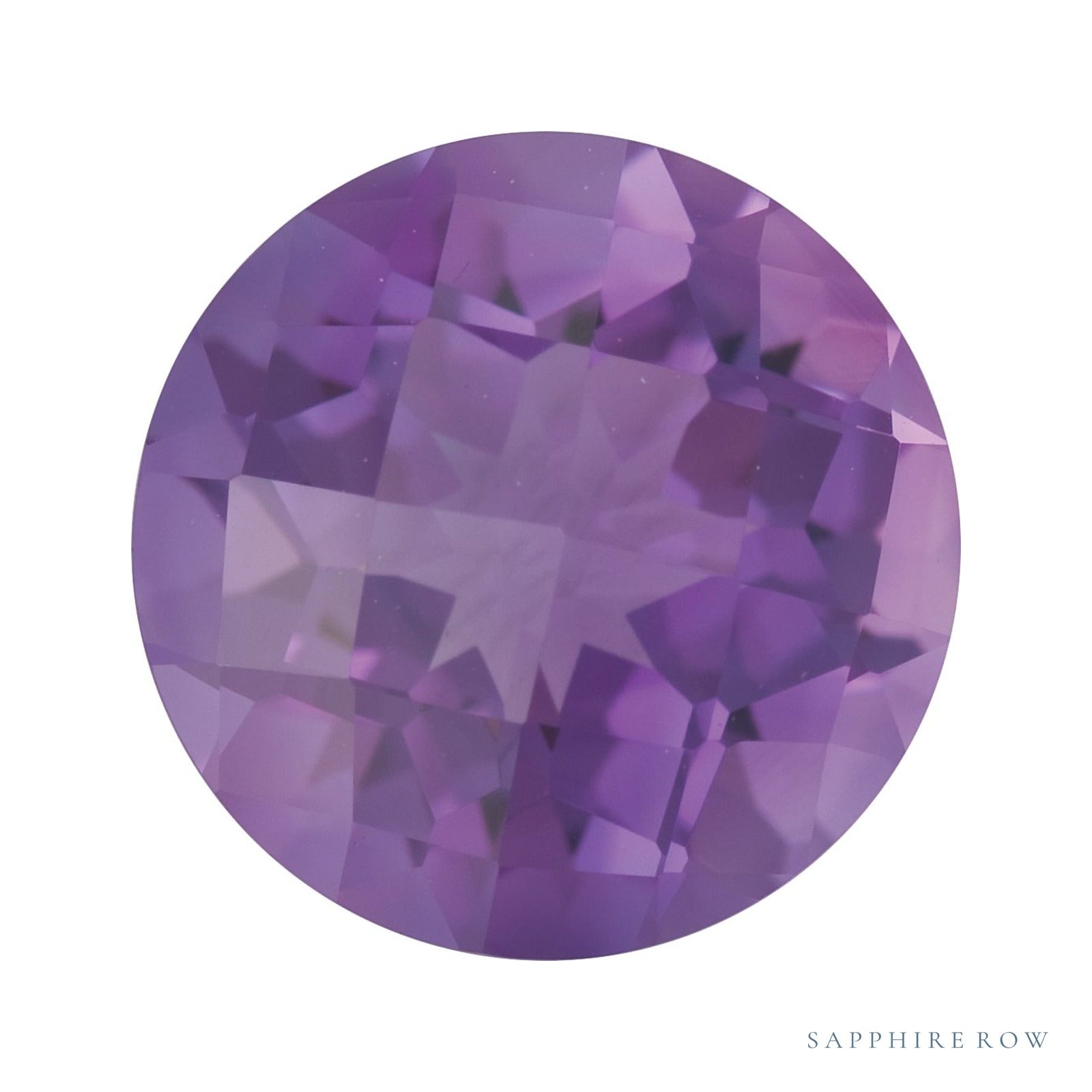 8 mm natural purple amethyst, round cut | Sapphire Row · cut4