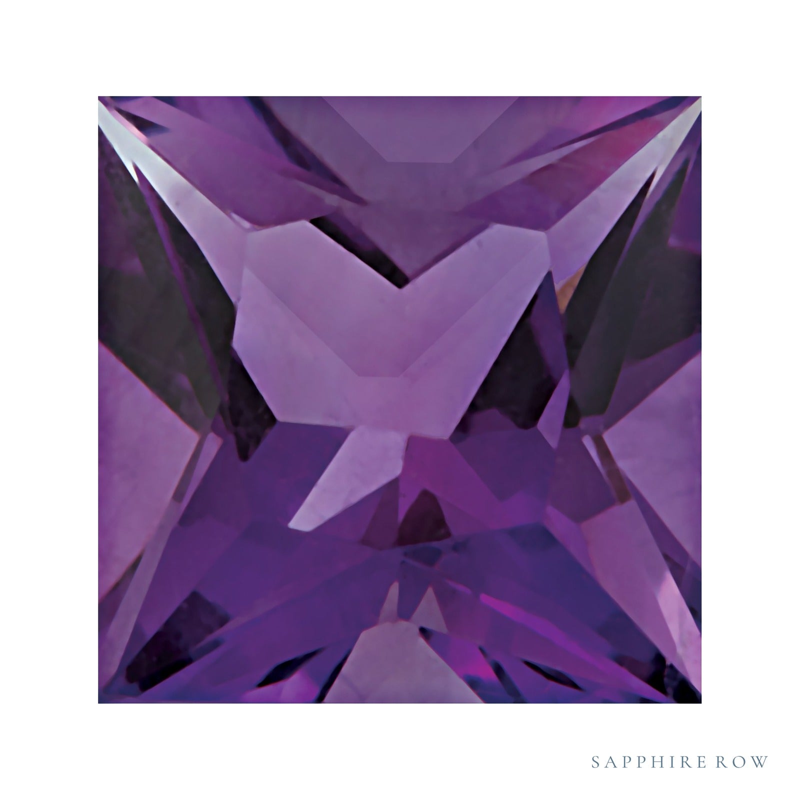 4.5 mm natural purple amethyst, square cut | Sapphire Row · cut4