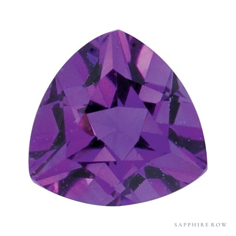 6.5 mm natural purple amethyst, trillion cut | Sapphire Row · cut6