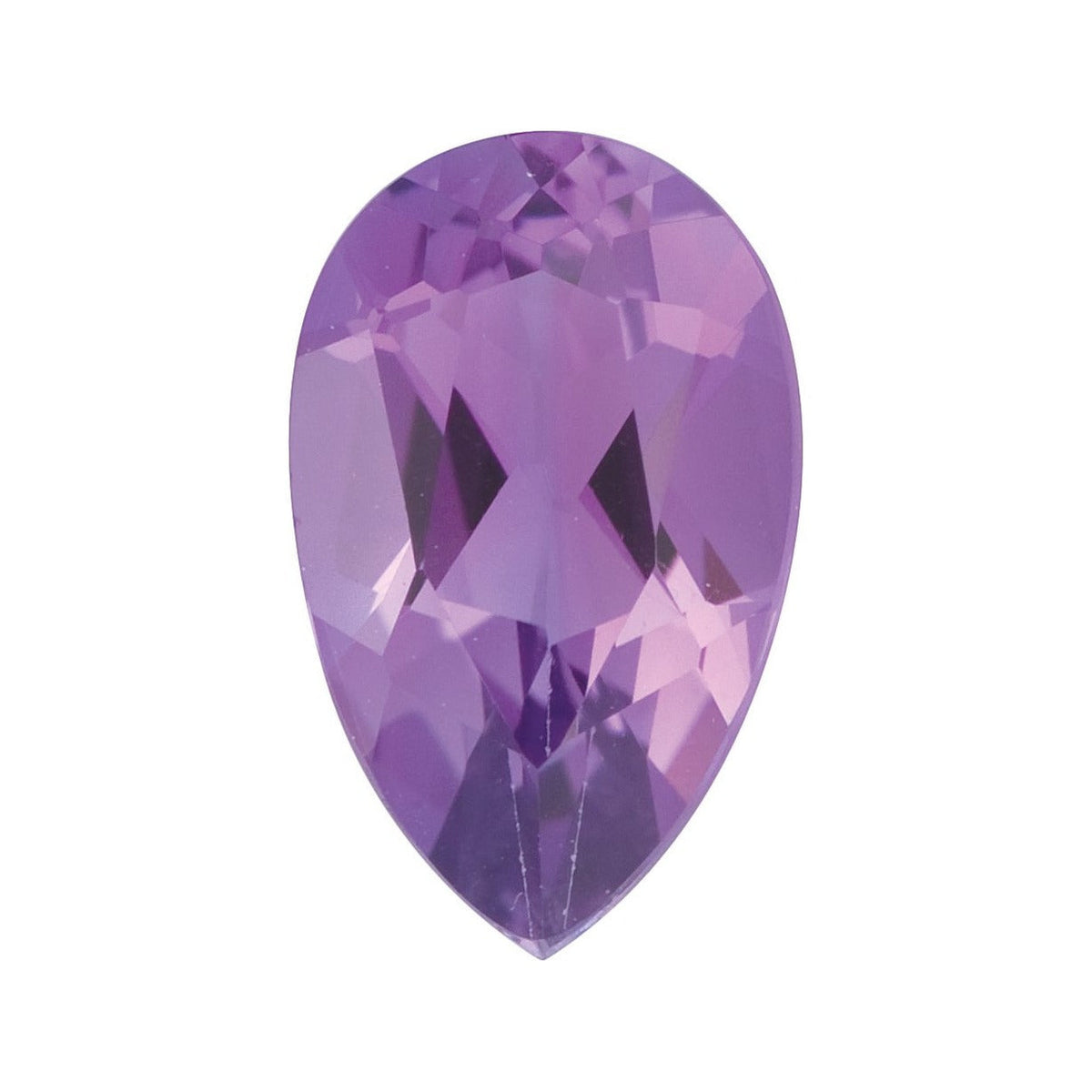9x6 mm natural purple amethyst, pear cut | Sapphire Row · cut7