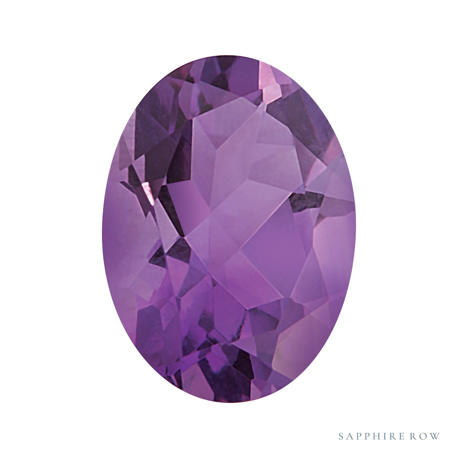 8x6 mm natural purple amethyst, oval cut | Sapphire Row · cut4