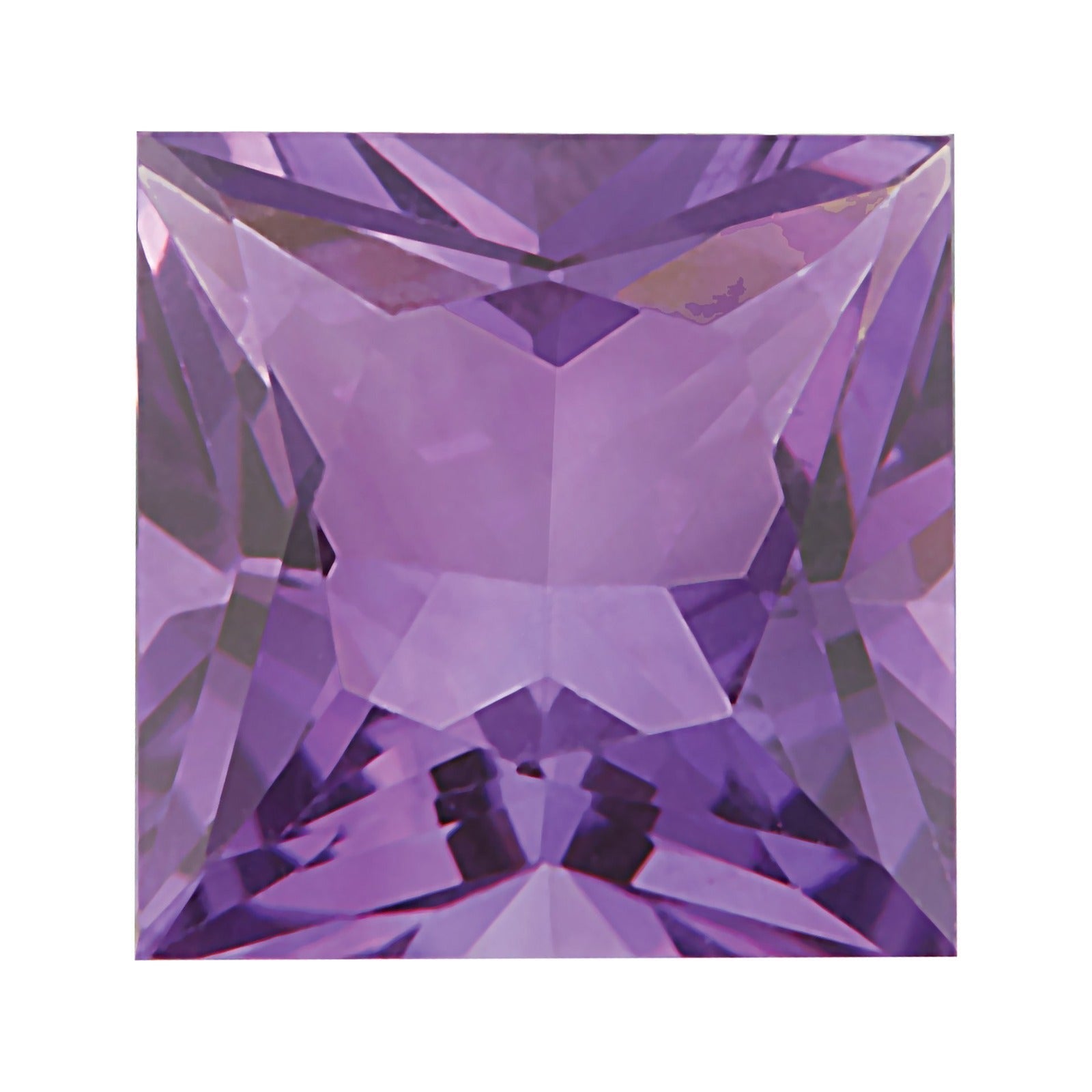 6 mm natural purple amethyst, square cut | Sapphire Row · cut7