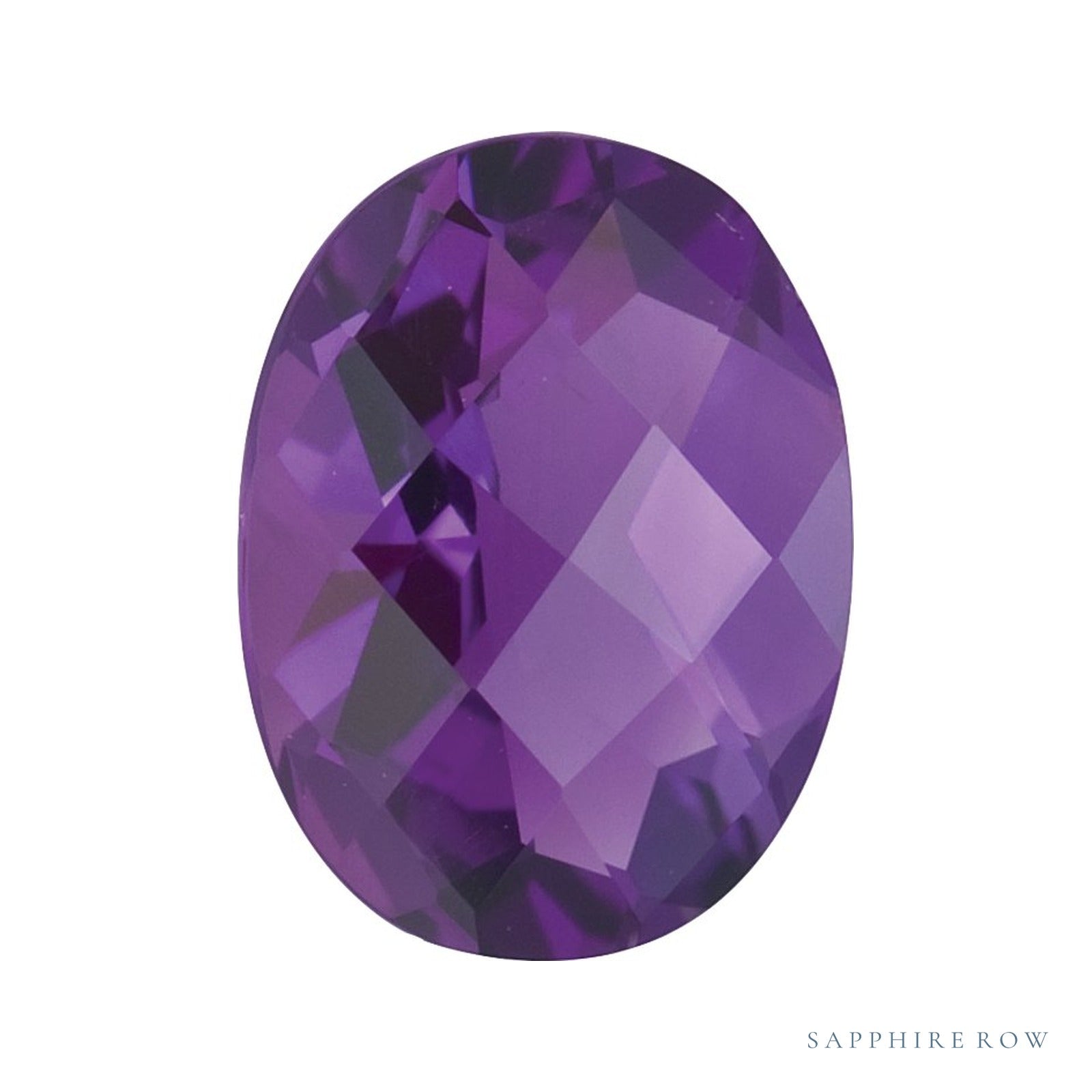 8x6 mm natural purple amethyst, oval cut | Sapphire Row · cut4