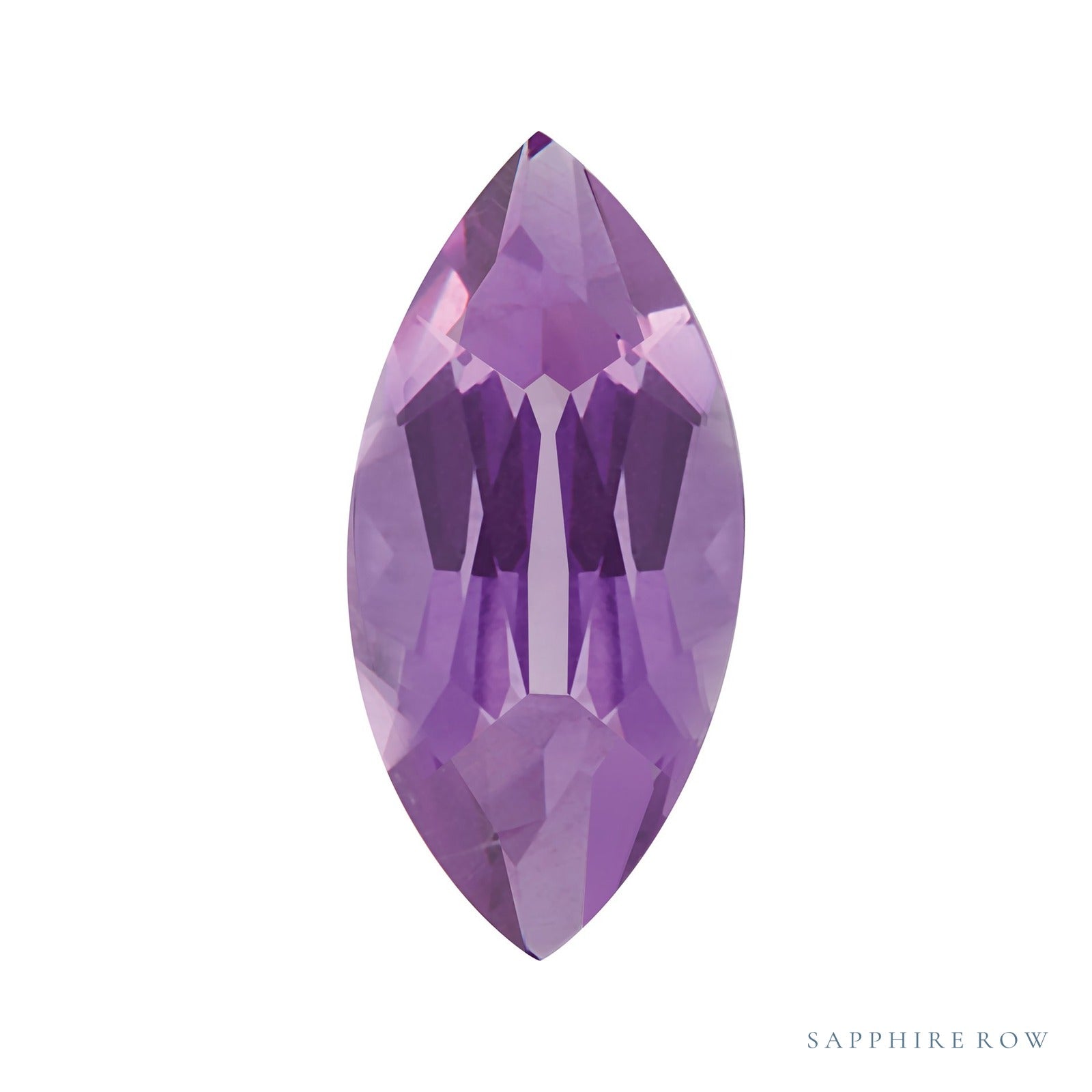 14x7 mm natural purple amethyst, marquise cut | Sapphire Row · cut4