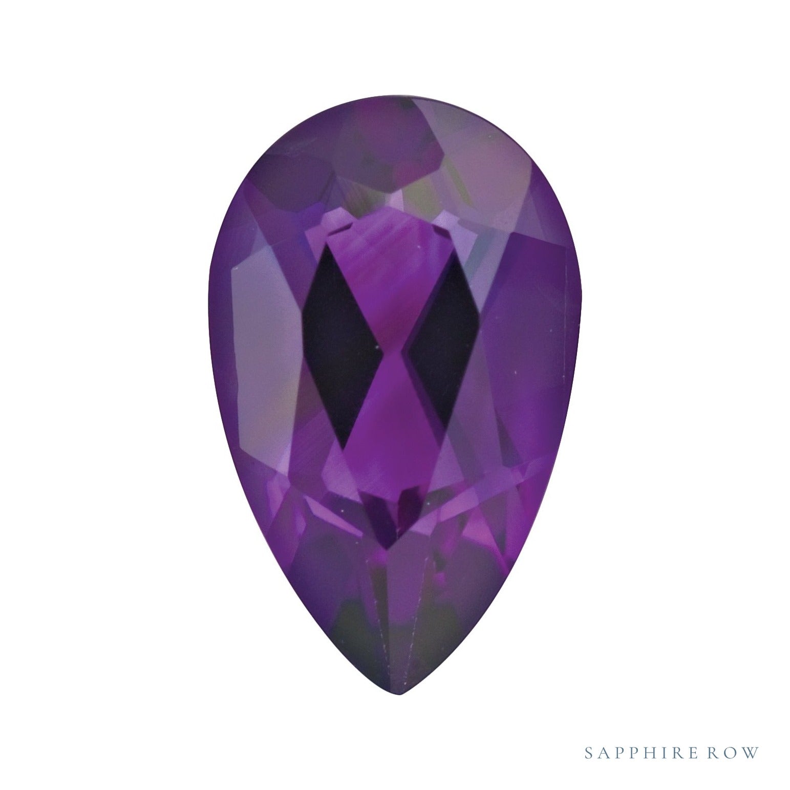 9x6 mm natural purple amethyst, pear cut | Sapphire Row · cut6