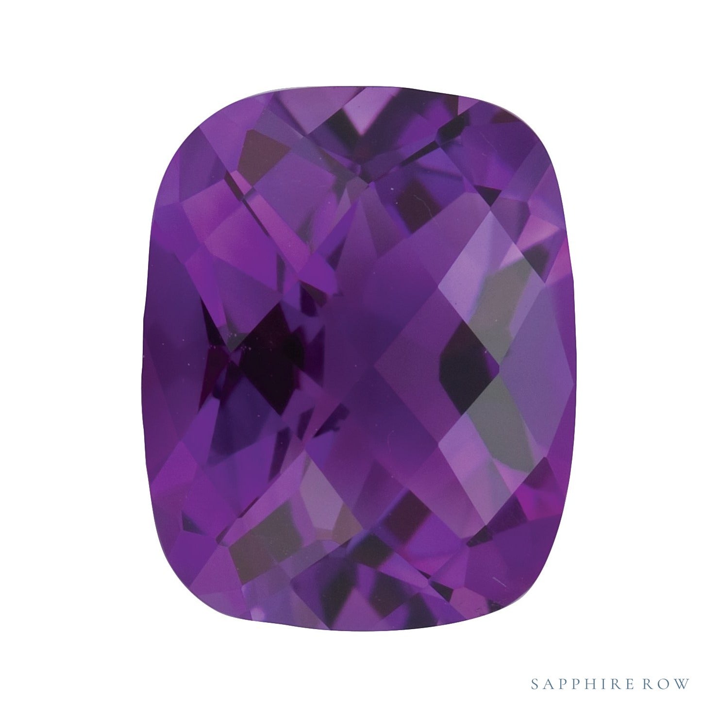 8x6 mm natural purple amethyst, antique cushion cut | Sapphire Row · cut6