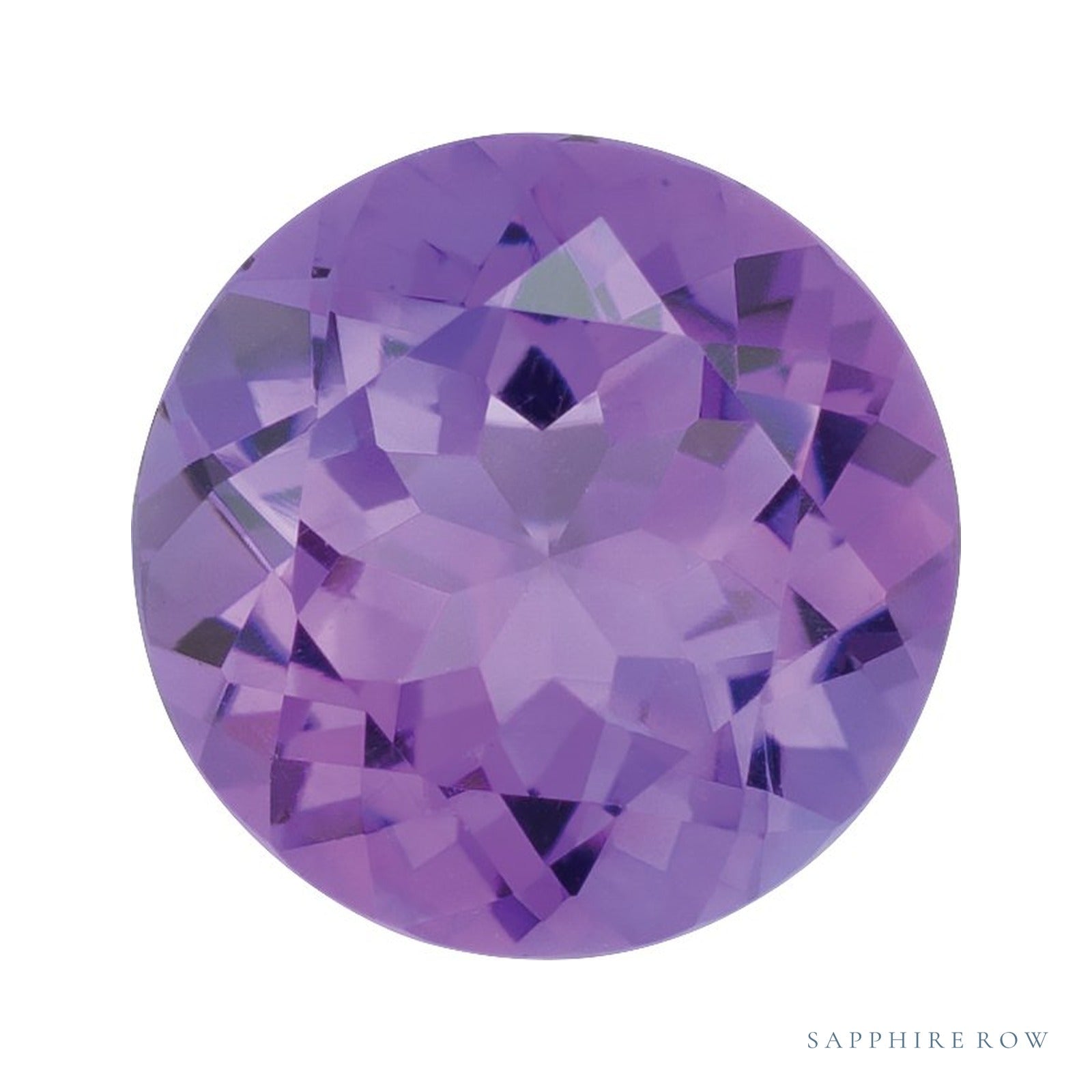 7 mm natural purple amethyst, round cut | Sapphire Row · cut4