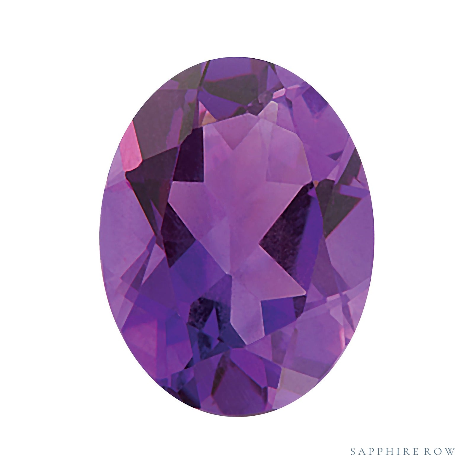 9x7 mm natural purple amethyst, oval cut | Sapphire Row · cut4