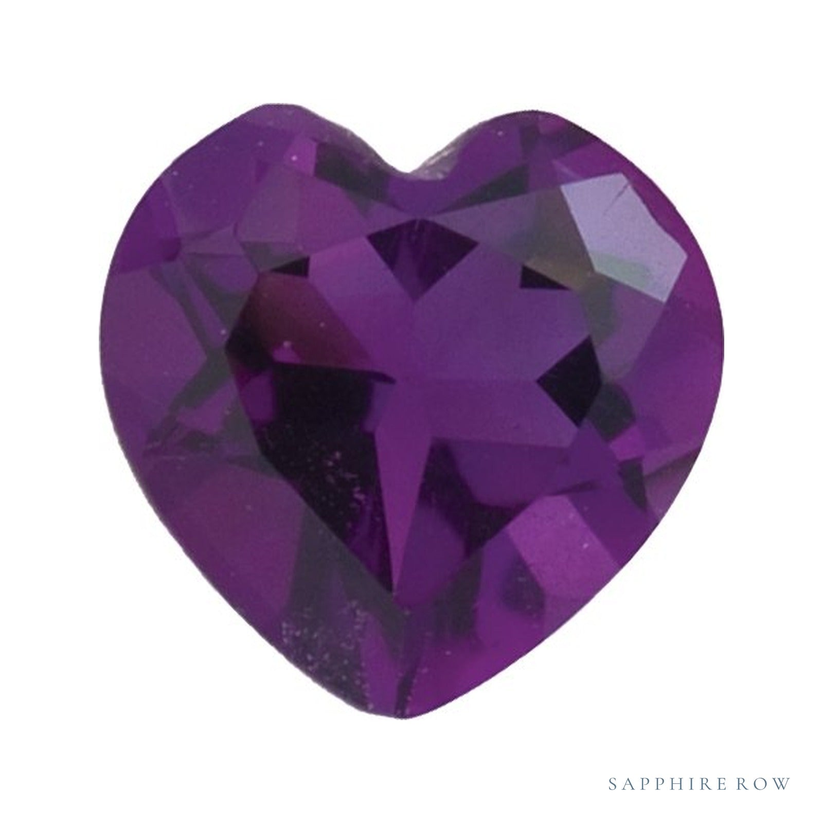 6 mm natural purple amethyst, heart cut | Sapphire Row · cut4