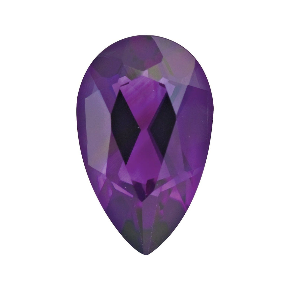 8x5 mm natural purple amethyst, pear cut | Sapphire Row · cut7