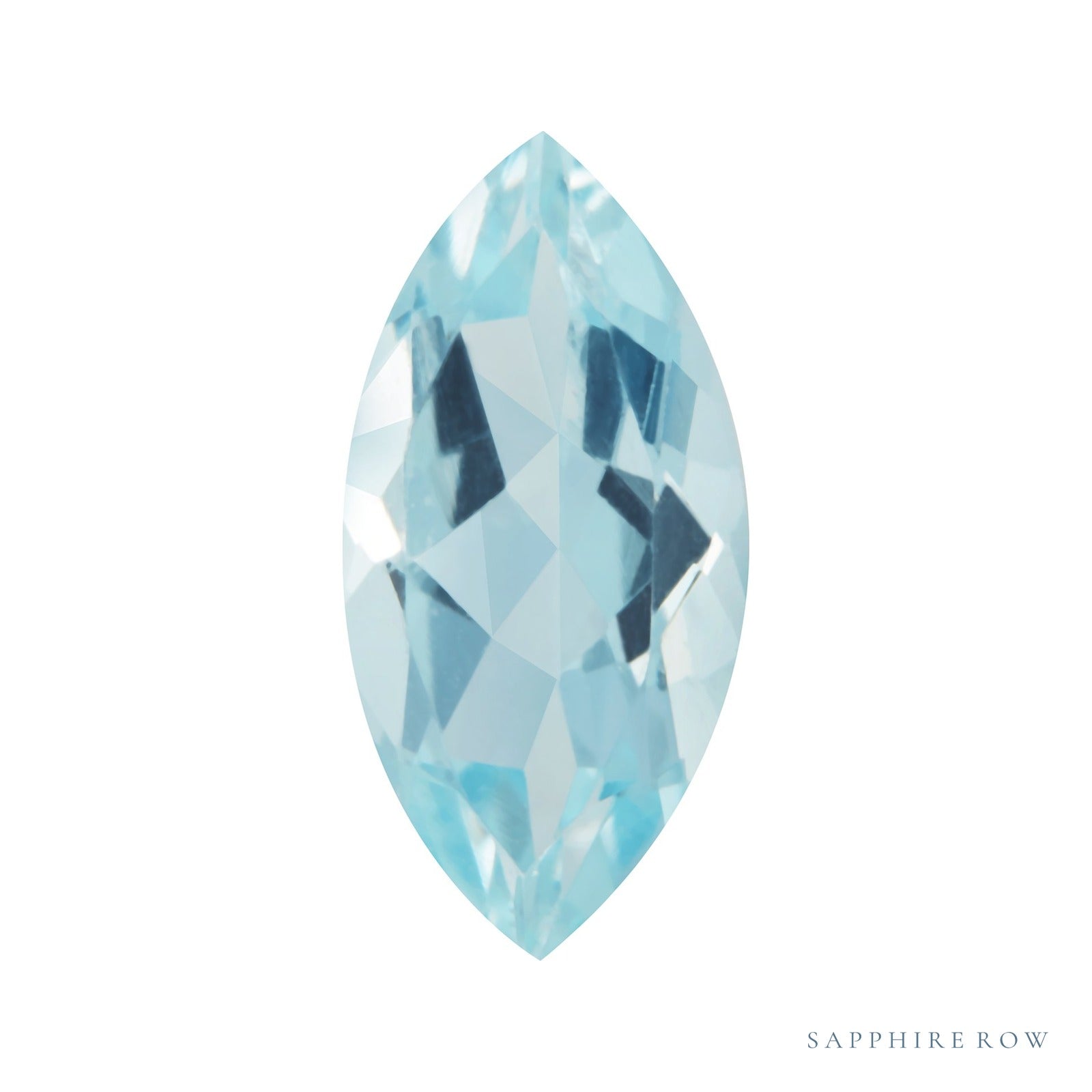 5x2.5 mm natural aqua aquamarine, marquise cut | Sapphire Row · cut4