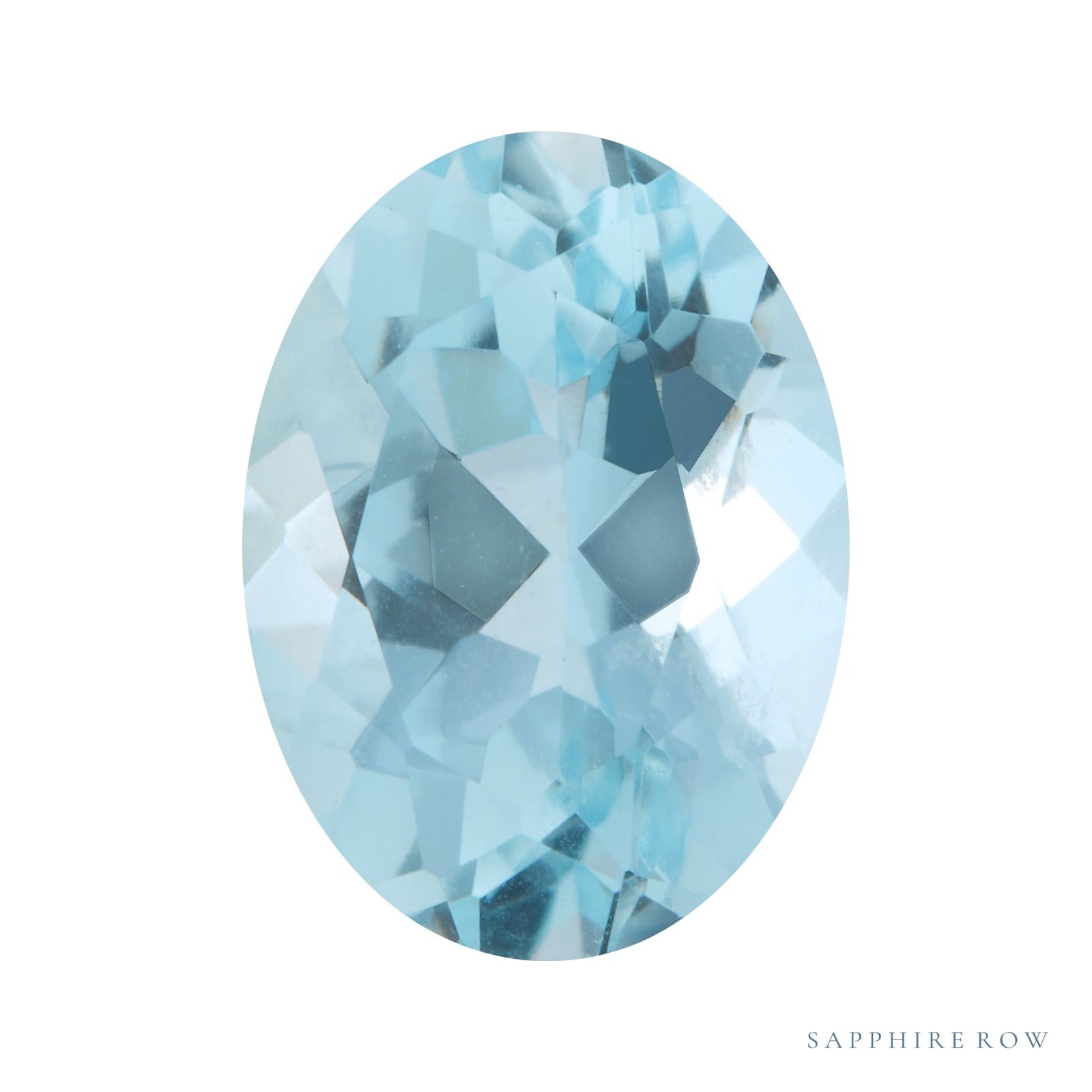 5x3 mm natural aqua aquamarine, oval cut | Sapphire Row · cut4