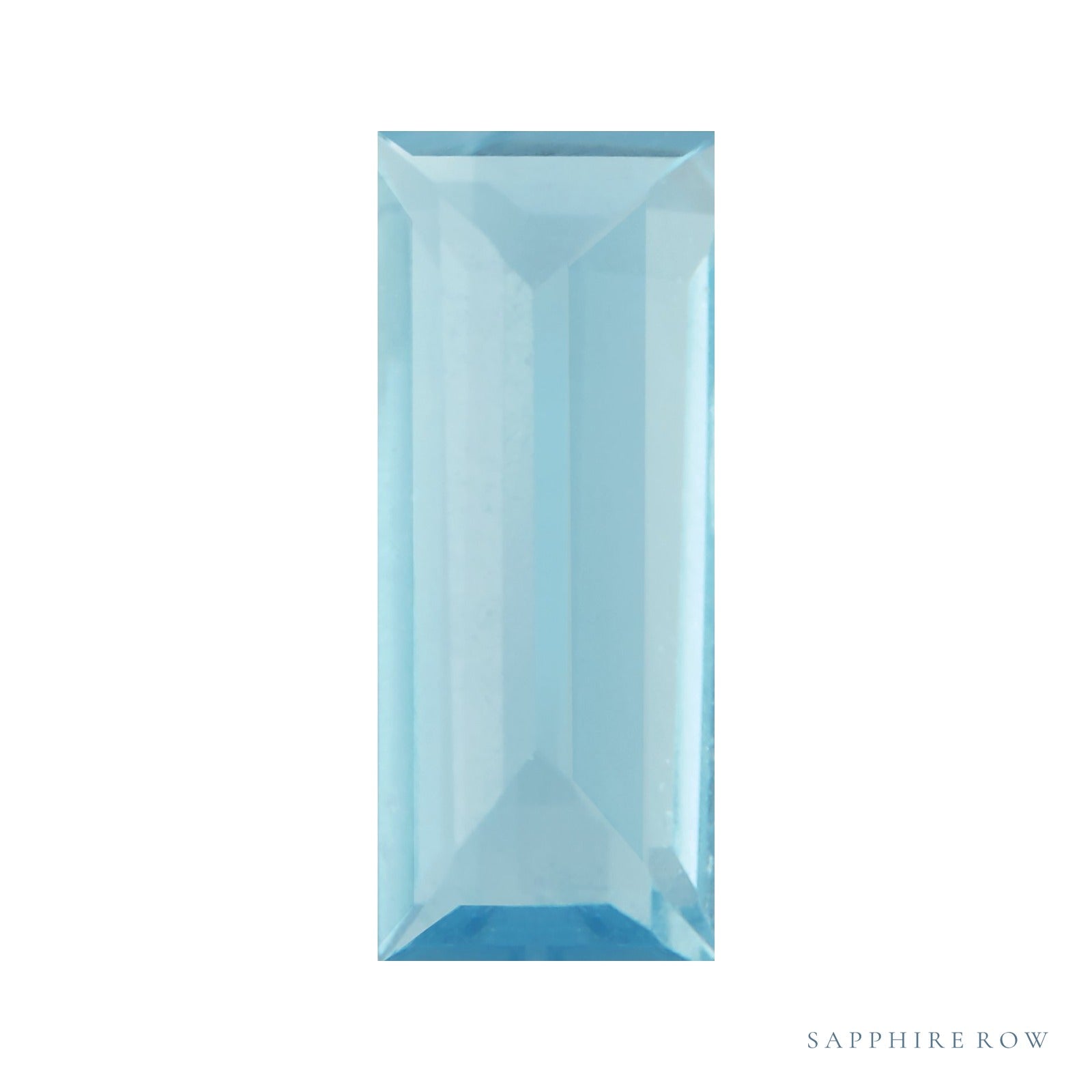 5x2 mm natural aqua aquamarine, straight baguette cut | Sapphire Row · cut7