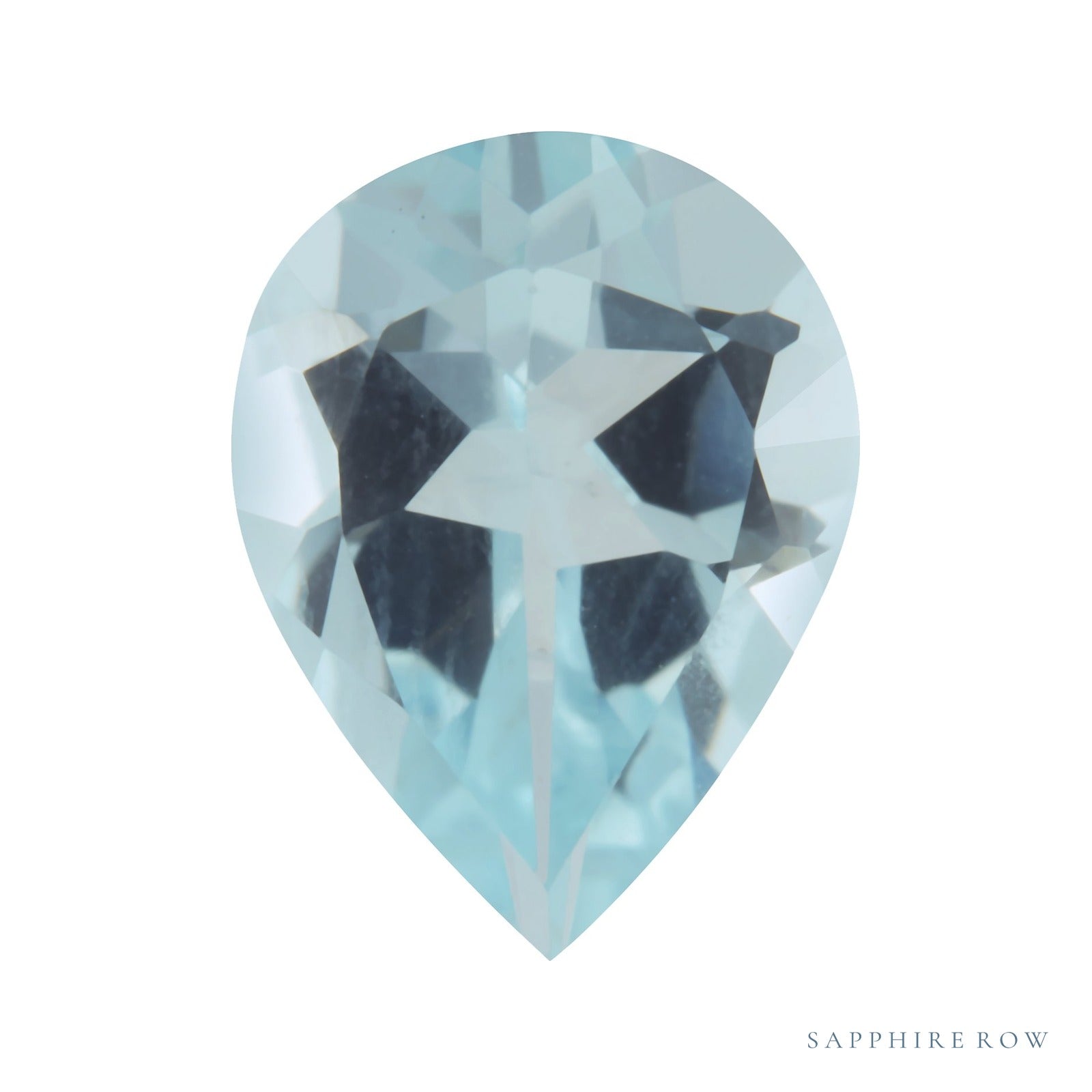 6x4 mm natural aqua aquamarine, pear cut | Sapphire Row · cut4