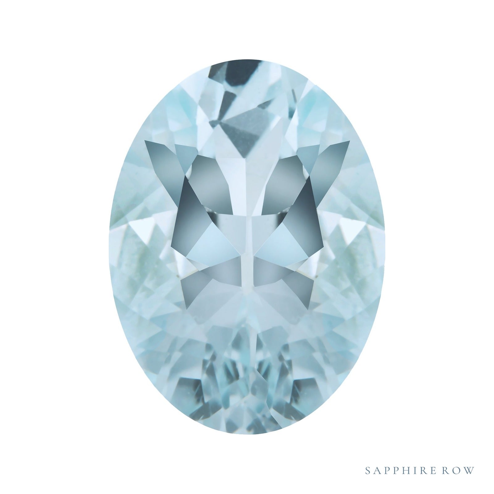 5x3 mm natural aqua aquamarine, oval cut | Sapphire Row · cut4