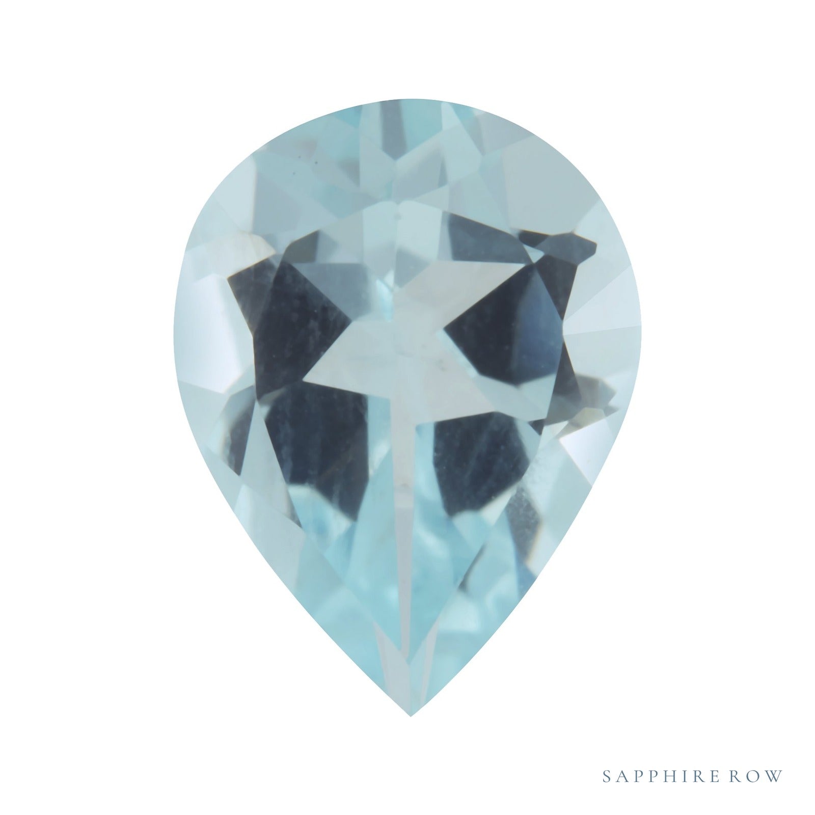 5x3 mm natural aqua aquamarine, pear cut | Sapphire Row · cut4