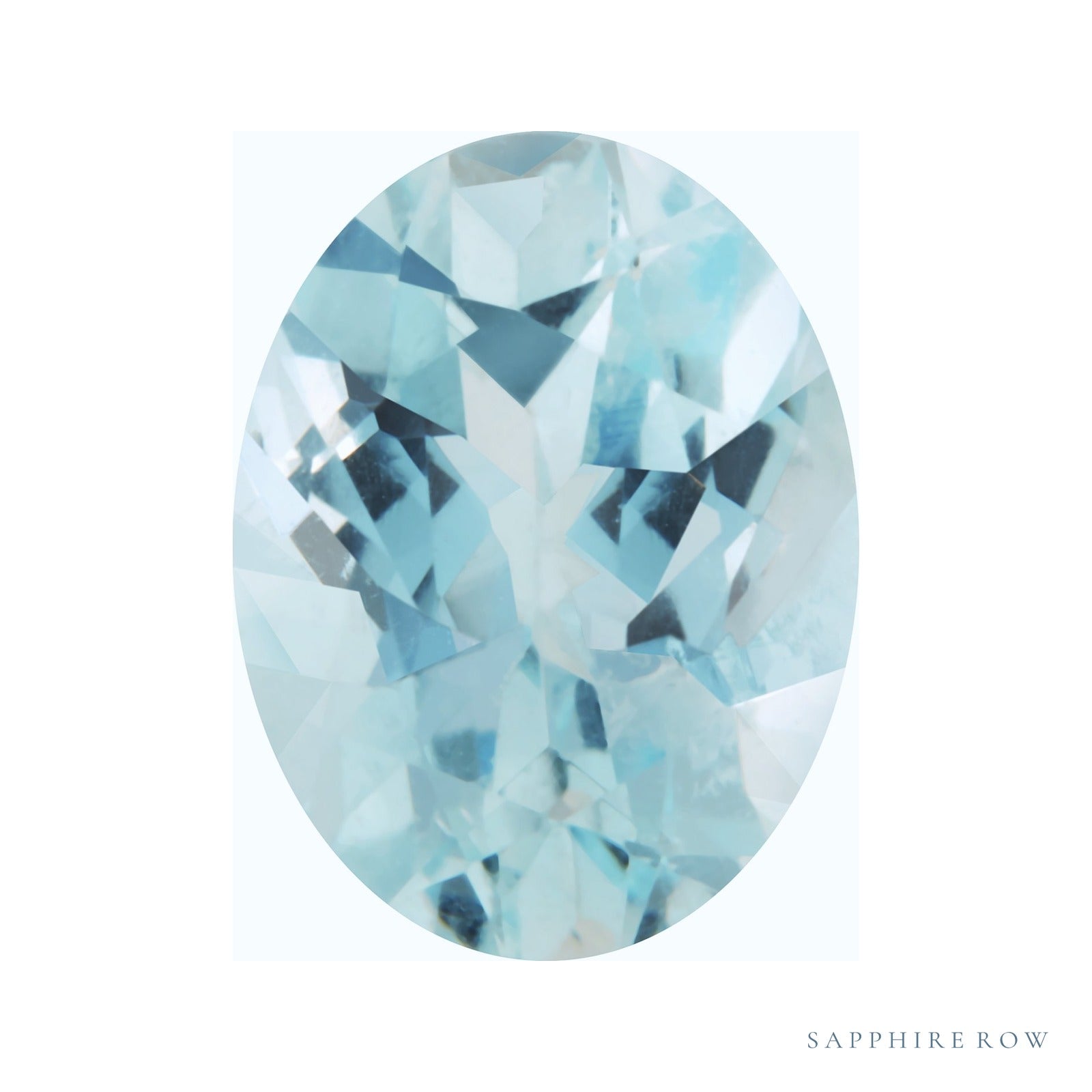 5x3 mm natural aqua aquamarine, oval cut | Sapphire Row · cut4