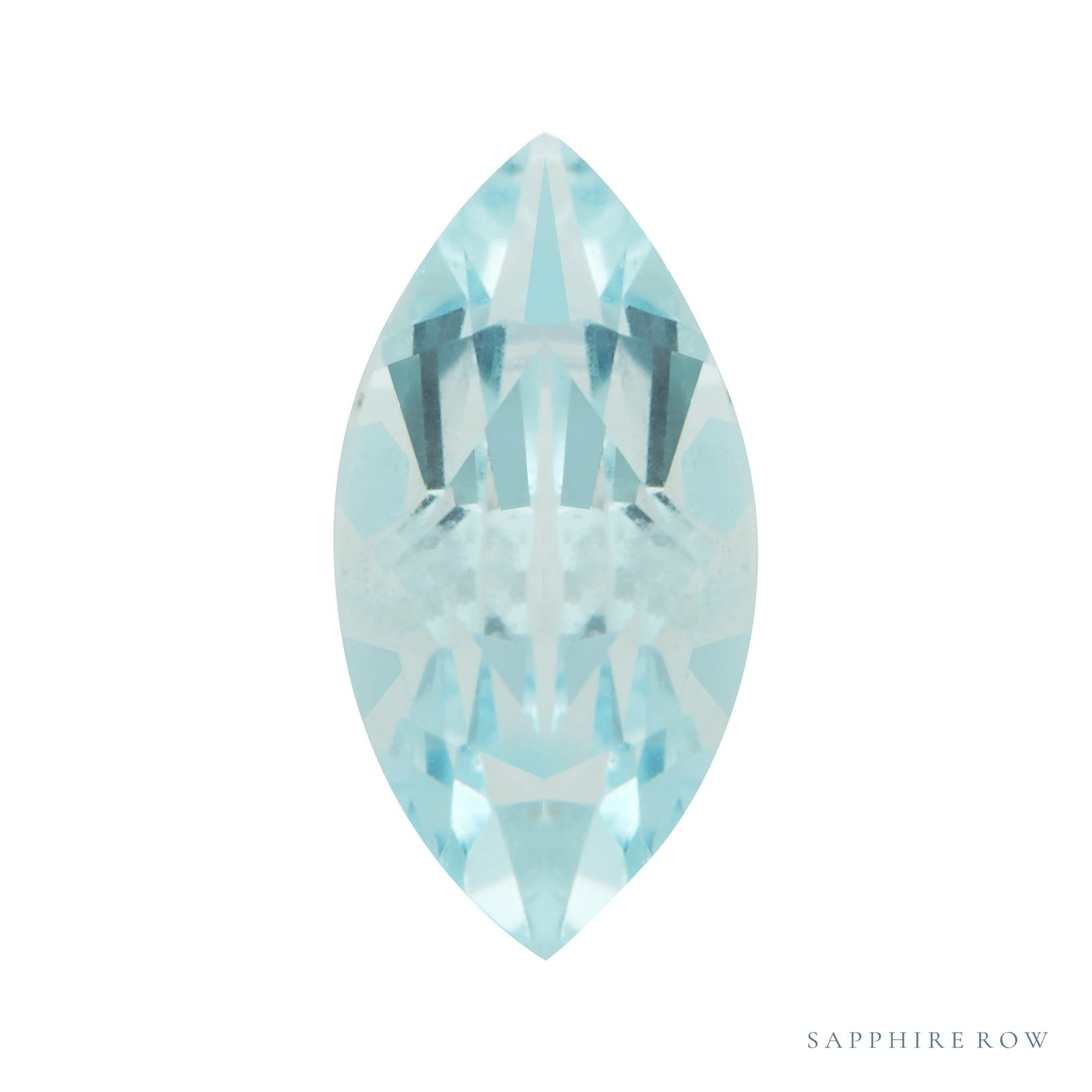 4x2 mm natural aqua aquamarine, marquise cut | Sapphire Row · cut4