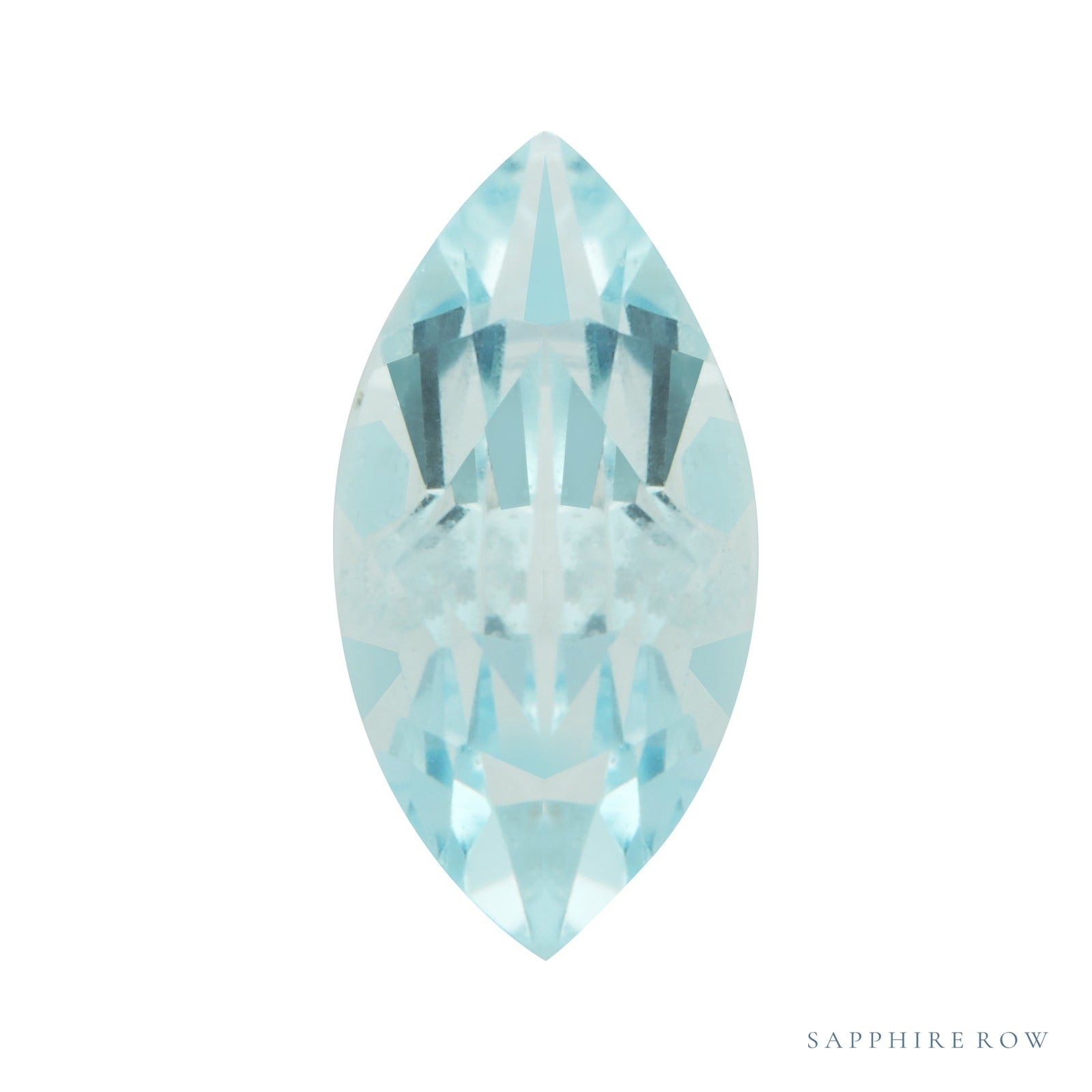 7x3.5 mm natural aqua aquamarine, marquise cut | Sapphire Row · cut4