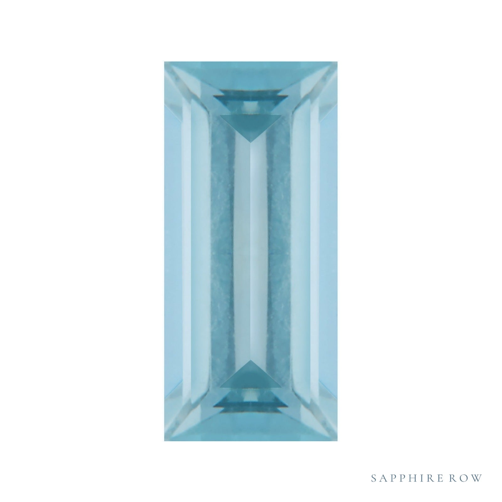 5x2 mm natural aqua aquamarine, straight baguette cut | Sapphire Row · cut4
