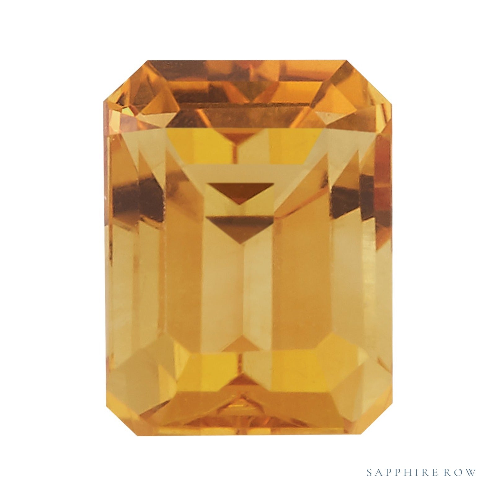 7x5 mm natural orange citrine, emerald cut | Sapphire Row · cut4